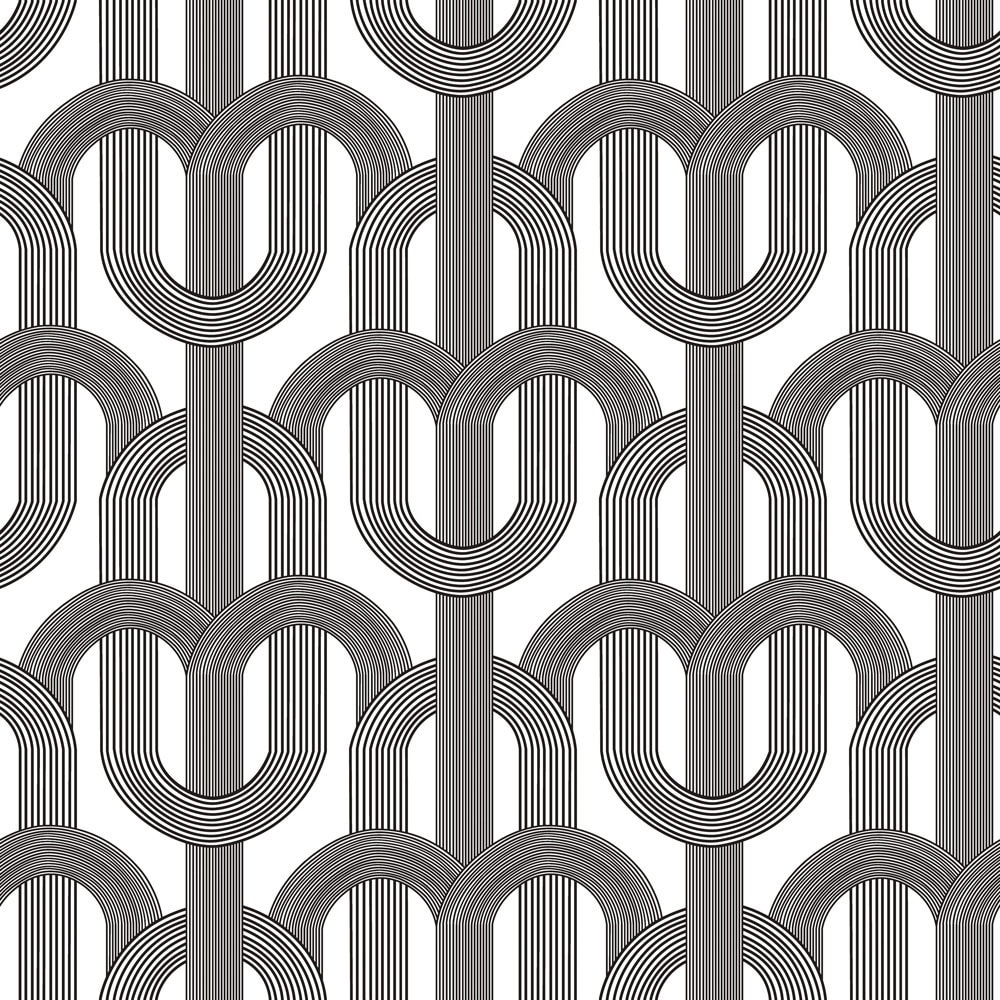 Tempaper LA15097 28-sq ft Black Vinyl Abstract Self-adhesive Peel and Stick Wallpaper