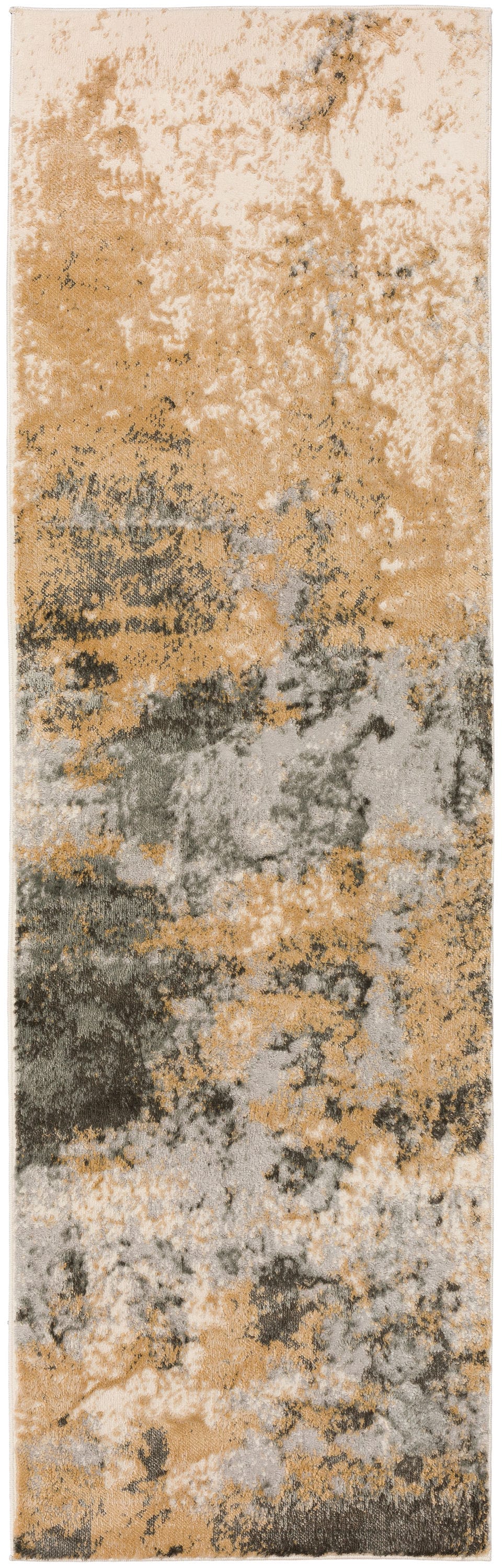 Addison Rugs AGR34FO2X7 Grayson 2 x 7 (ft) Polyester Fog Rectangular Indoor Abstract Mid-Century Modern Runner rug