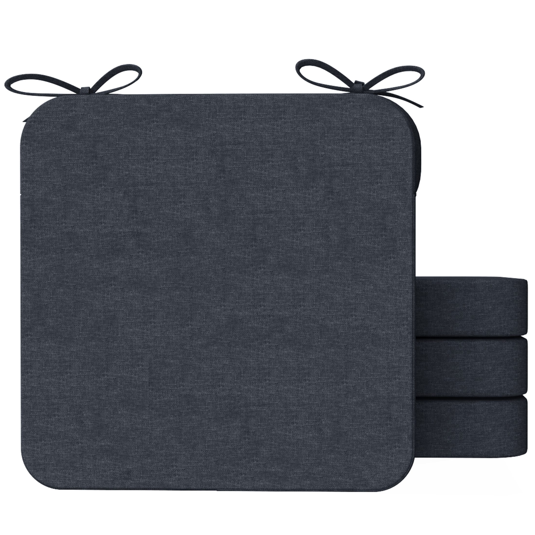 AAAAAcessories LS-DCCLS-MTHUI-4P Charcoal Gray Solid Chair Cushion