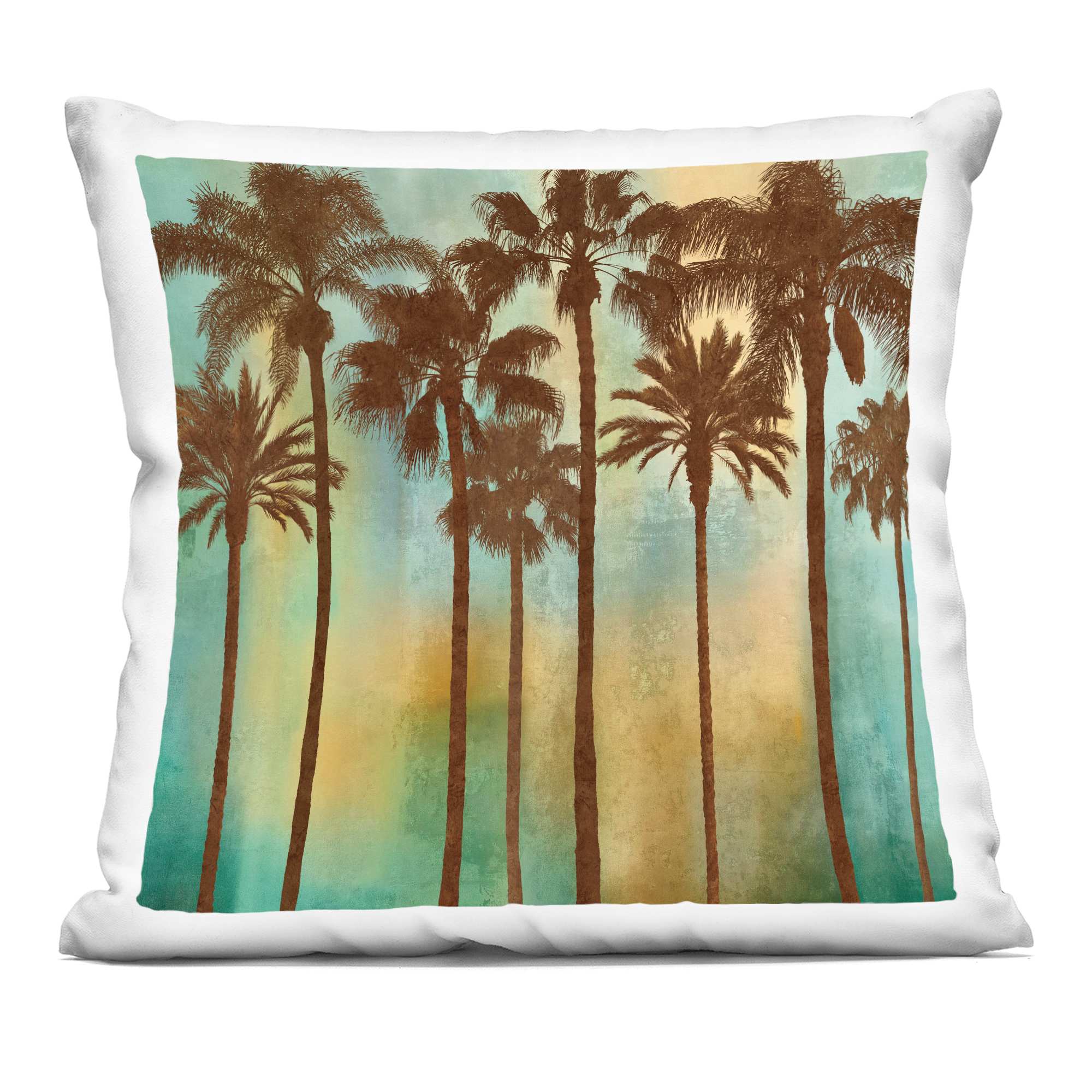 Stupell Industries PLO-910-SQW-18X18 Looming Palms on Gradient Decorative Printed Pillow Design by John Seba