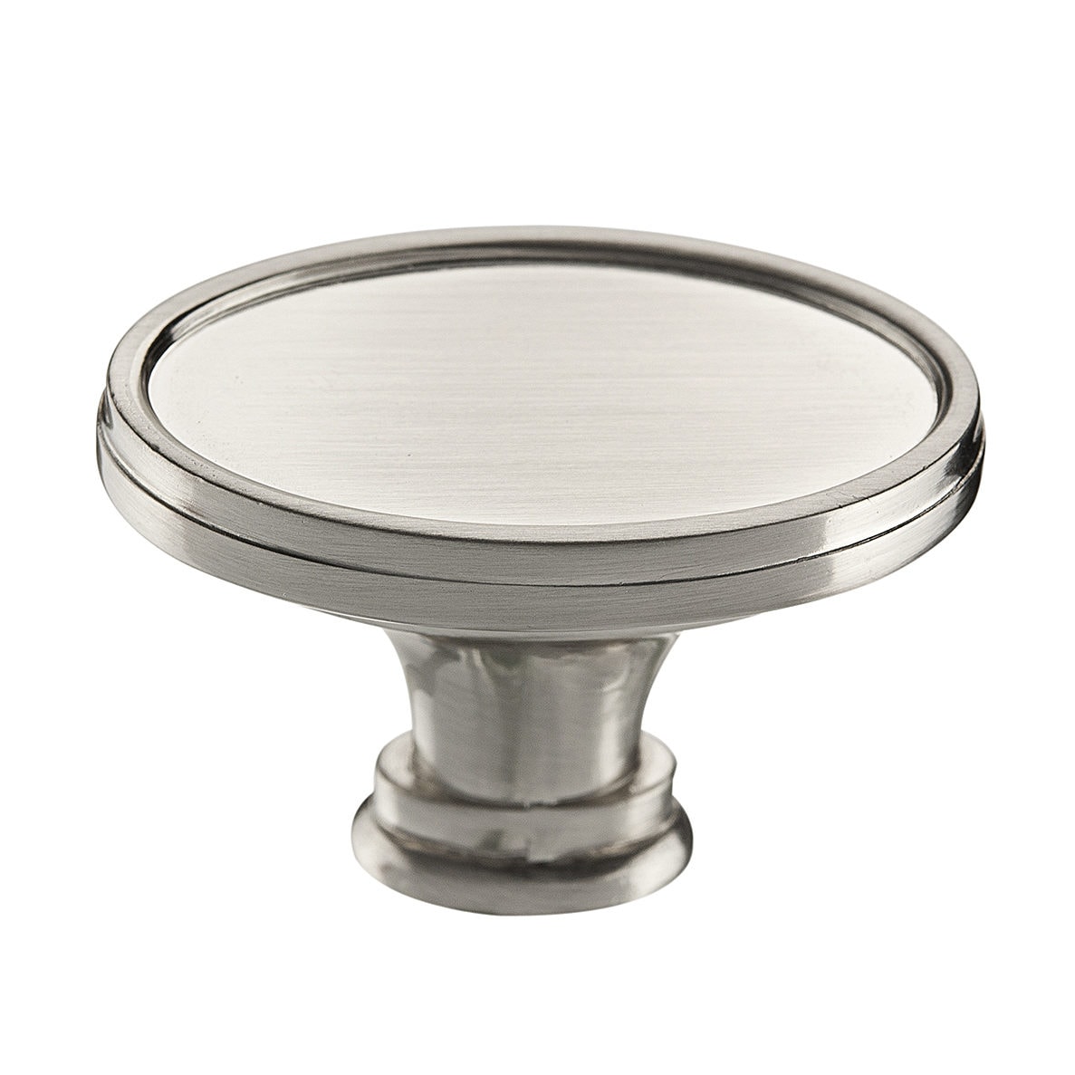 Richelieu BP80239195 Mascouche 1-9/16-in Brushed Nickel Oval Transitional Cabinet Knob