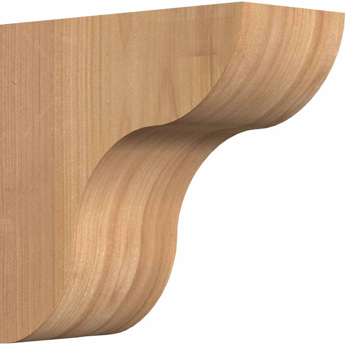Ekena Millwork COR06X12X12CAR00SWR 5.5-in x 12-in x 12-in Carmel Unfinished Western red cedar Wood Paintable/Stainable Corbel