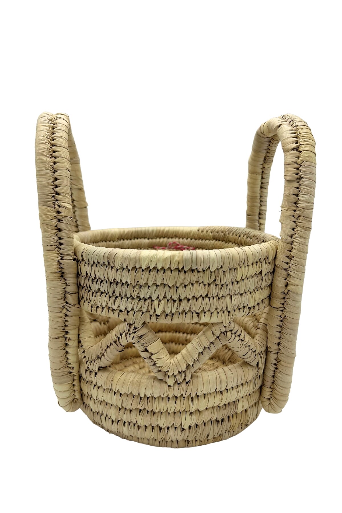 StorageWorks Seagrass Storage Basket, Hand-Woven Open-Front Bin with Handles, Brown, 13.8?x 11?x 5.5? 2-Pack