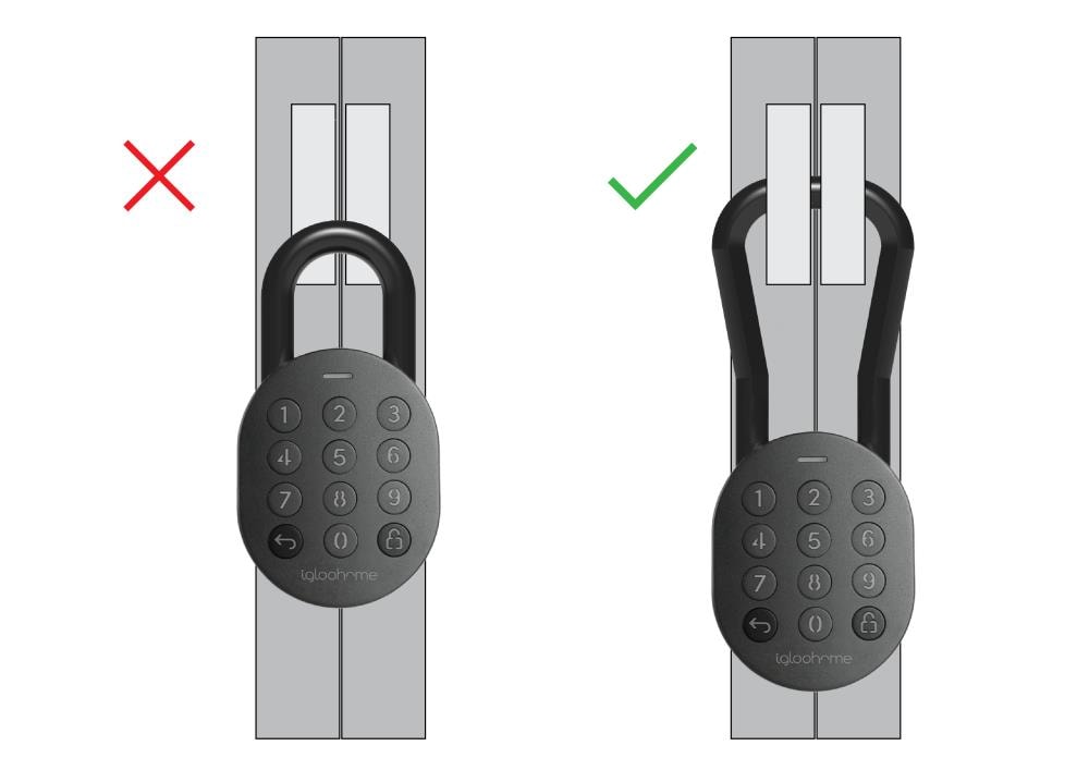 igloohome Padlock 1-in Shackle x 0.35-in Width Stainless Steel