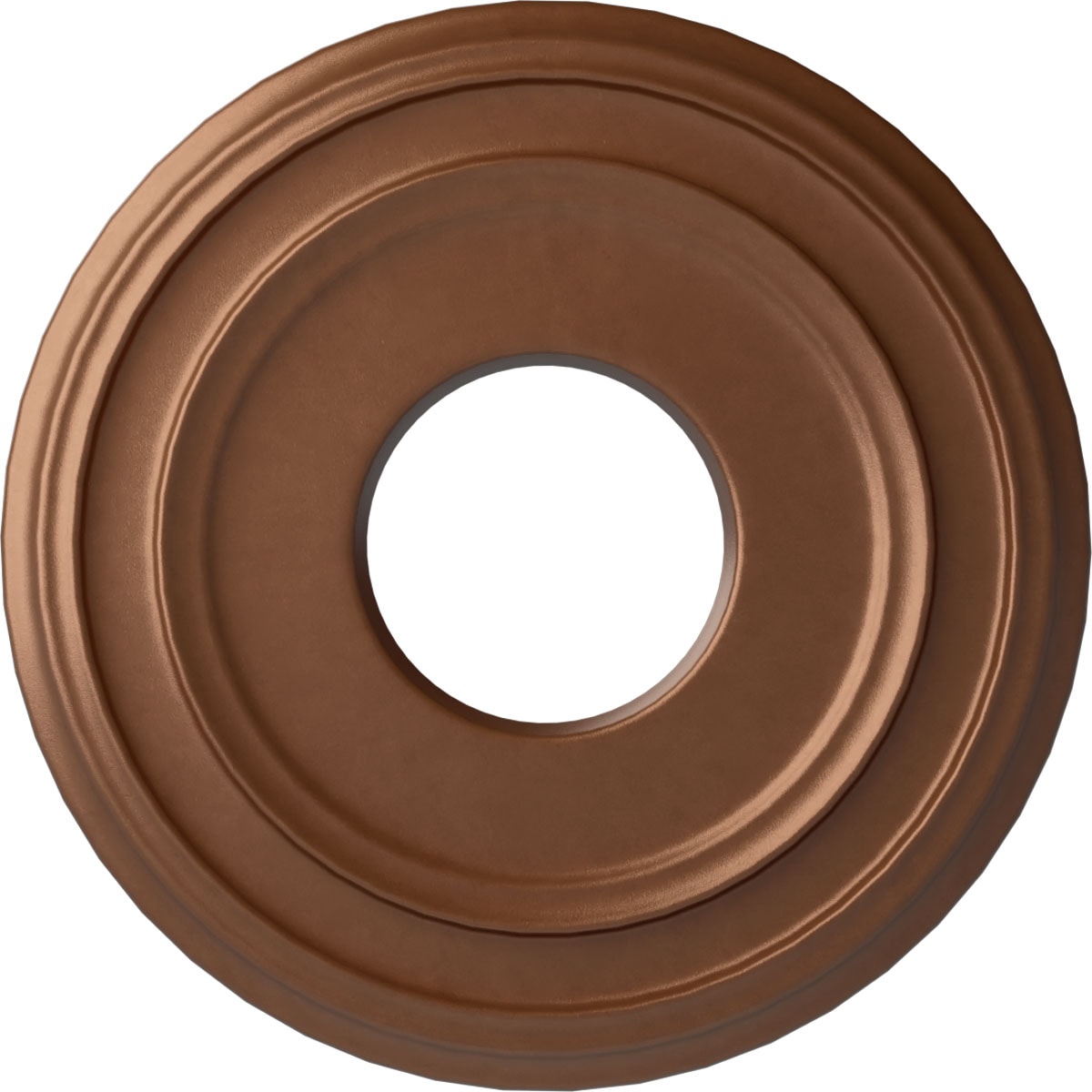 Ekena Millwork CM12CLPOS Classic 12.375-in W x 12.375-in L Painted Polished Copper Polyurethane Whole Ceiling Medallion