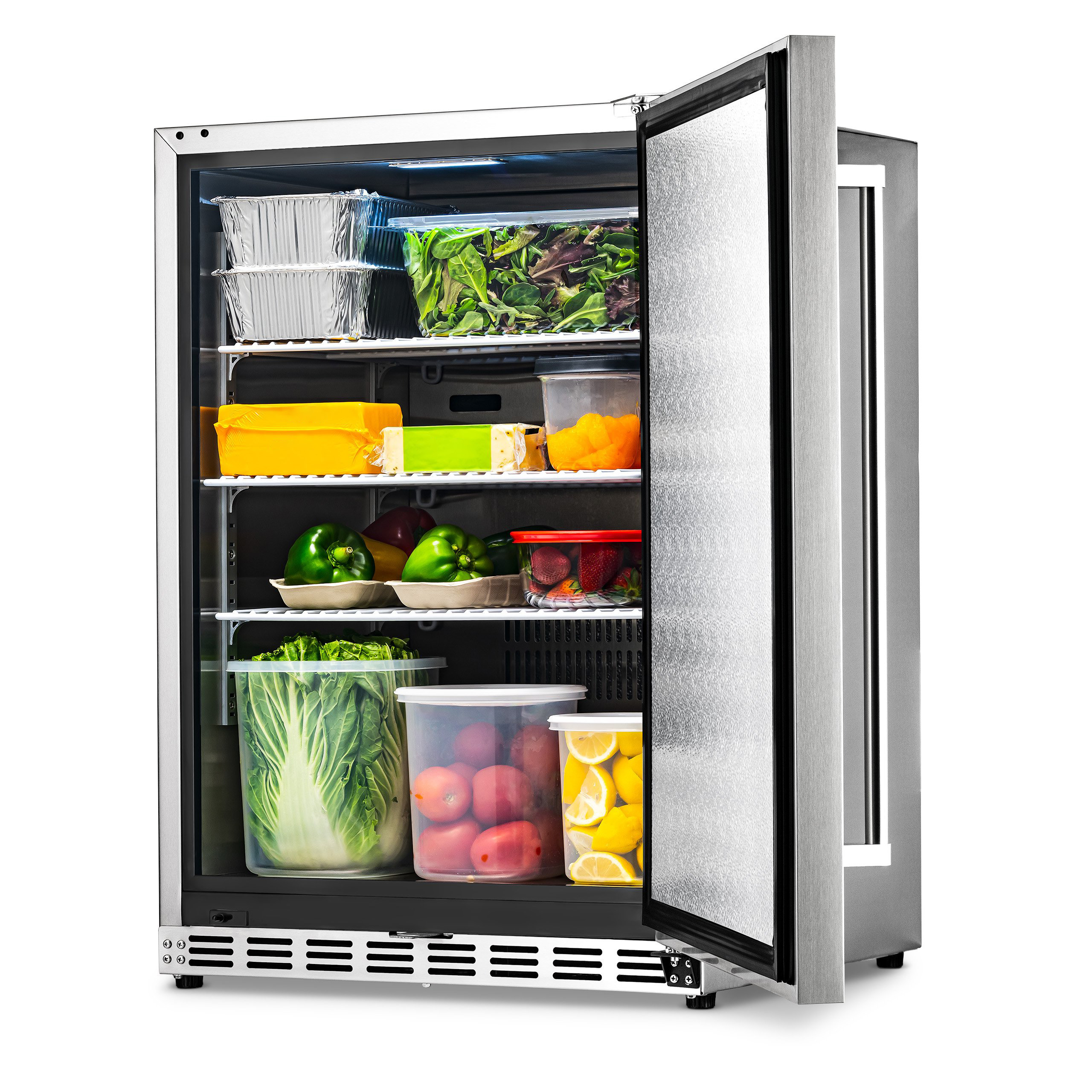 VEVOR 25.24-in W Commercial/ 439 Stainless Steel Built-In Indoor or Outdoor  Beverage Refrigerator in the Beverage Refrigerators department at