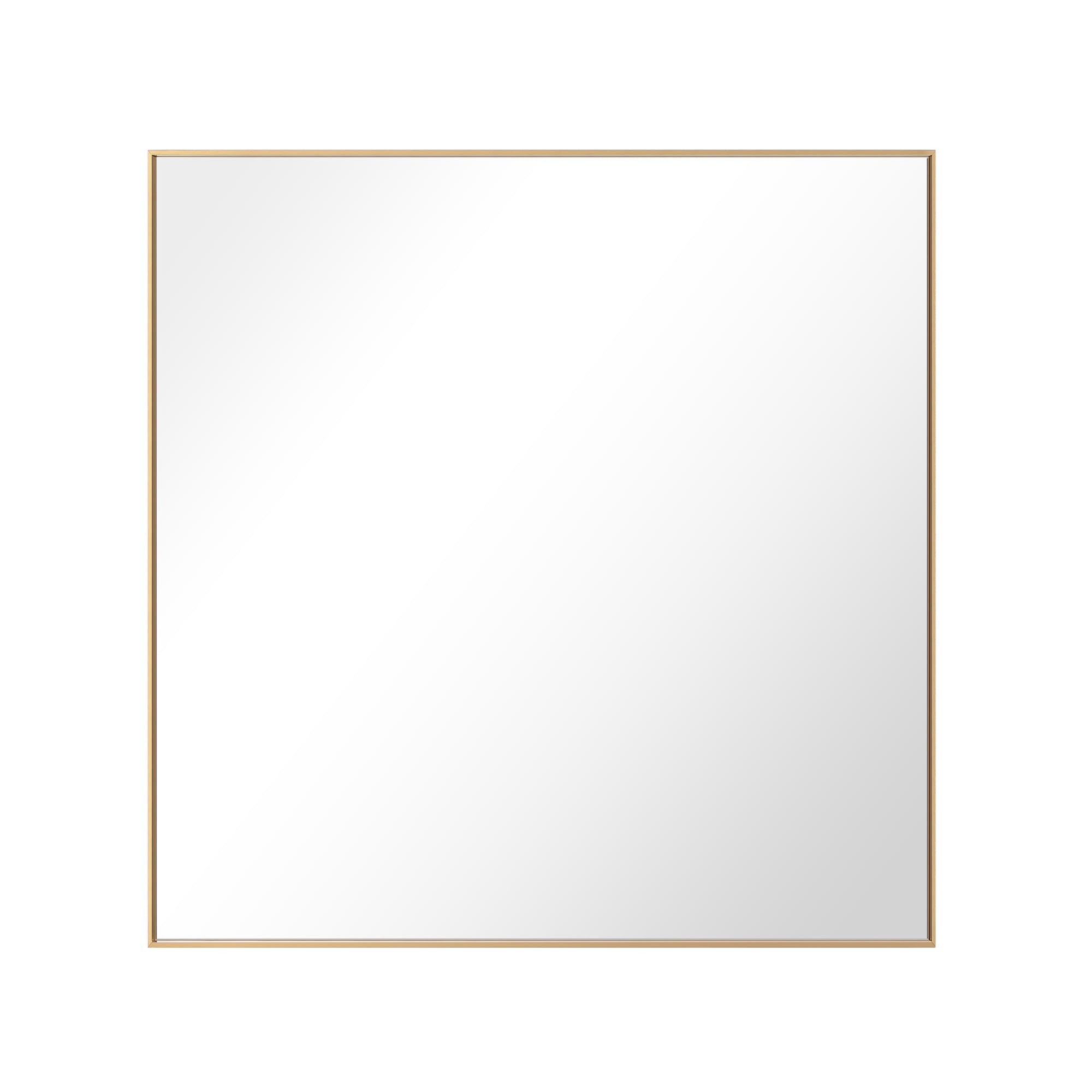 GETLEDEL MR-2528BS 30-Inches x 30-Inches Framed Square Bathroom Vanity Mirror ( Brass )