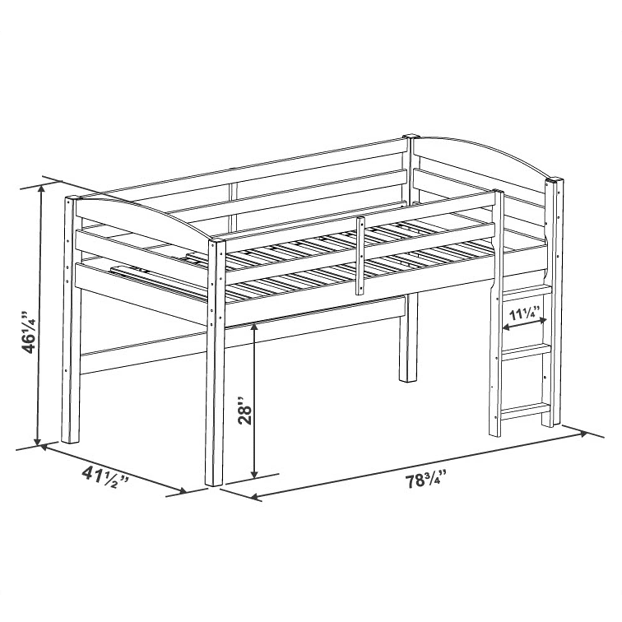 Walker Edison LWWSTOLLWH Bunk-Beds - View #14