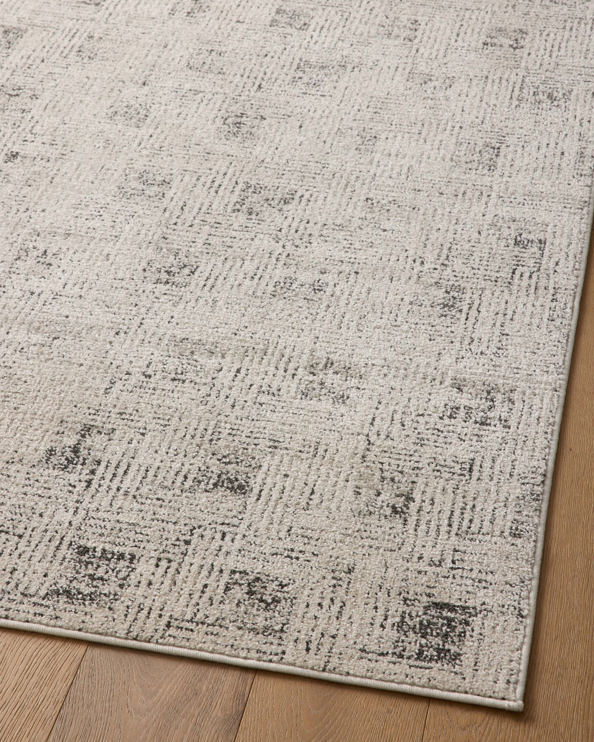 Kamala Grey and Graphite Diamond Pattern Runner Rug 2'-7" x 8'-0"