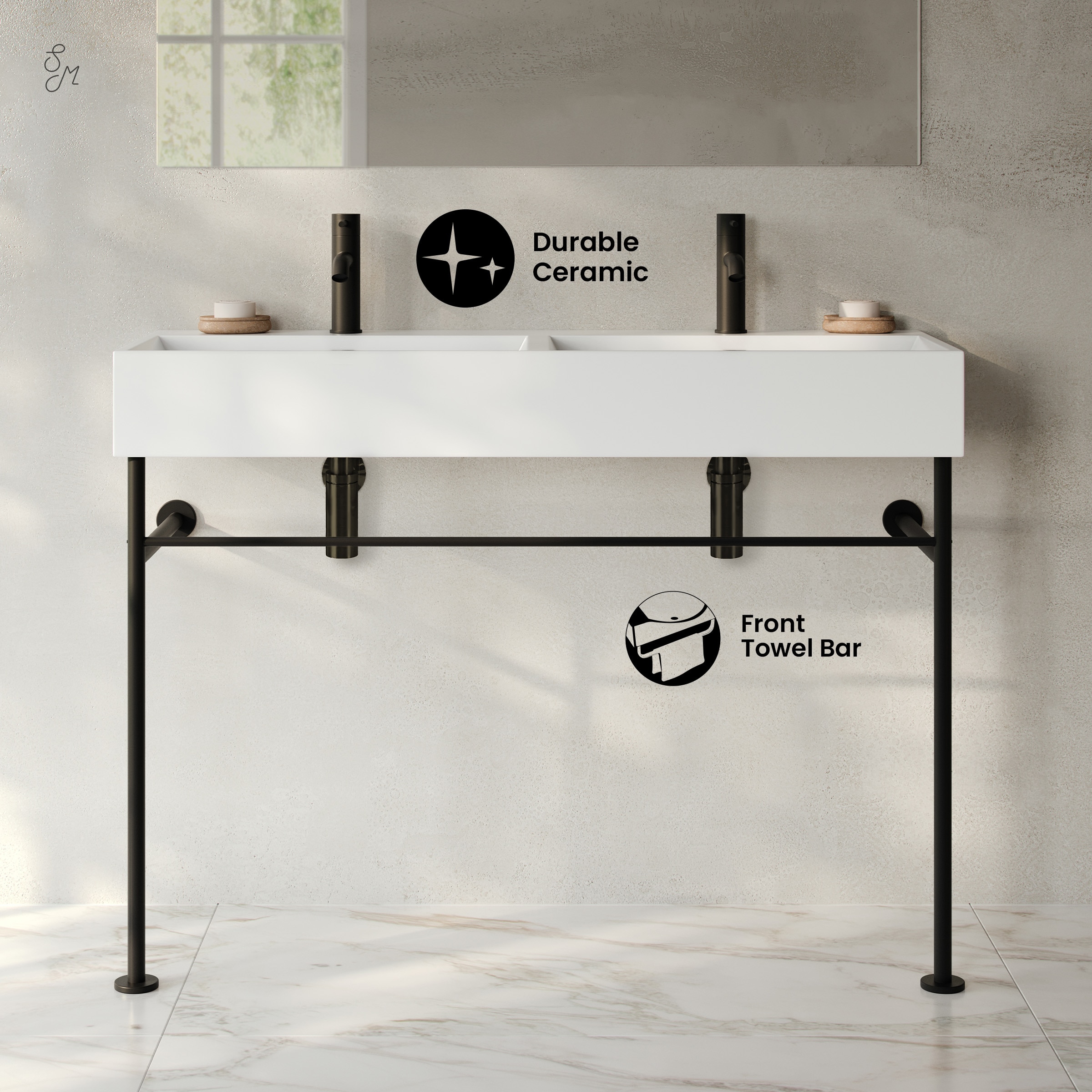 Swiss Madison SM-25-CSREI01MB-D Console-Sinks - View #5