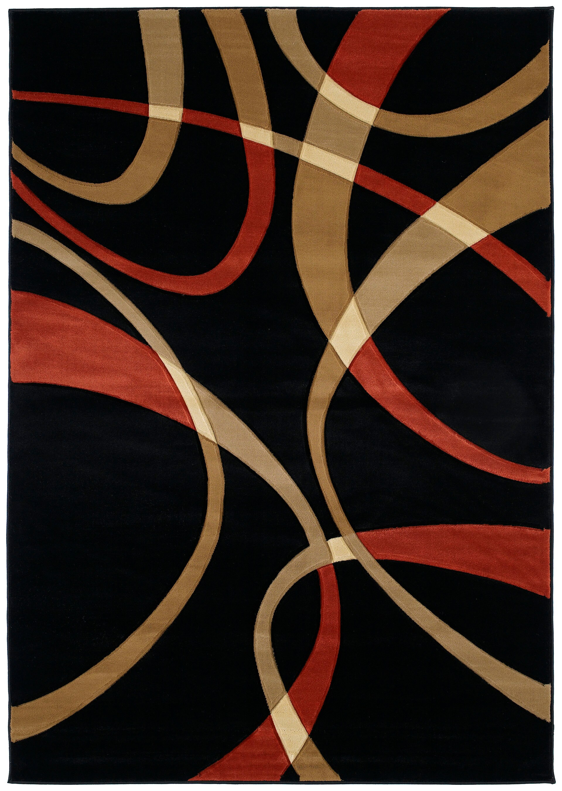 United Weavers Of America 510 21329 28C Contours 3 x 8 (ft) Polypropylene Terracotta Rectangular Indoor Geometric Area rug