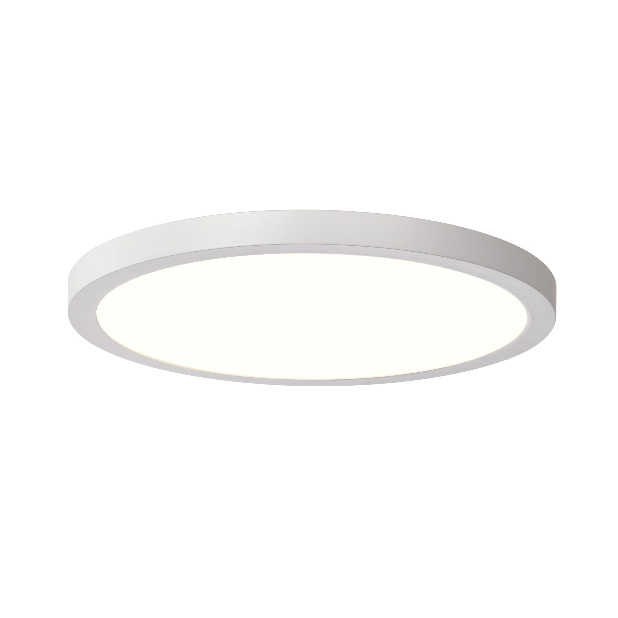 Edvivi 14-in Matte White Indoor 1 -Light LED Multicolor Flush Mount Light with Acrylic Shade