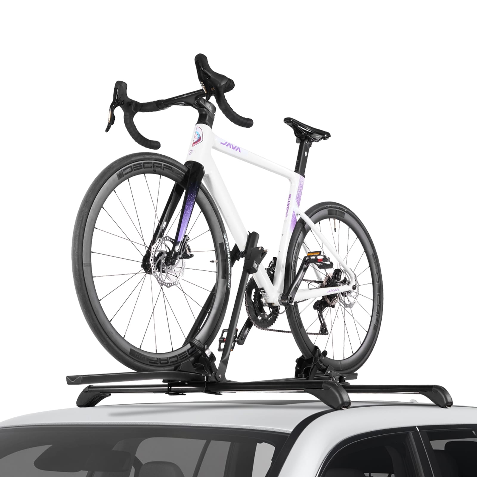 VEVOR Roof Bike Rack  33 lbs Capacity  Upright Roof Mount Bicycle Rack with Secure Locking System for Most Standard Crossbars  Aluminum Upright Rooftop Bike Rack 1 Bike Carrier for Car SUV  Black