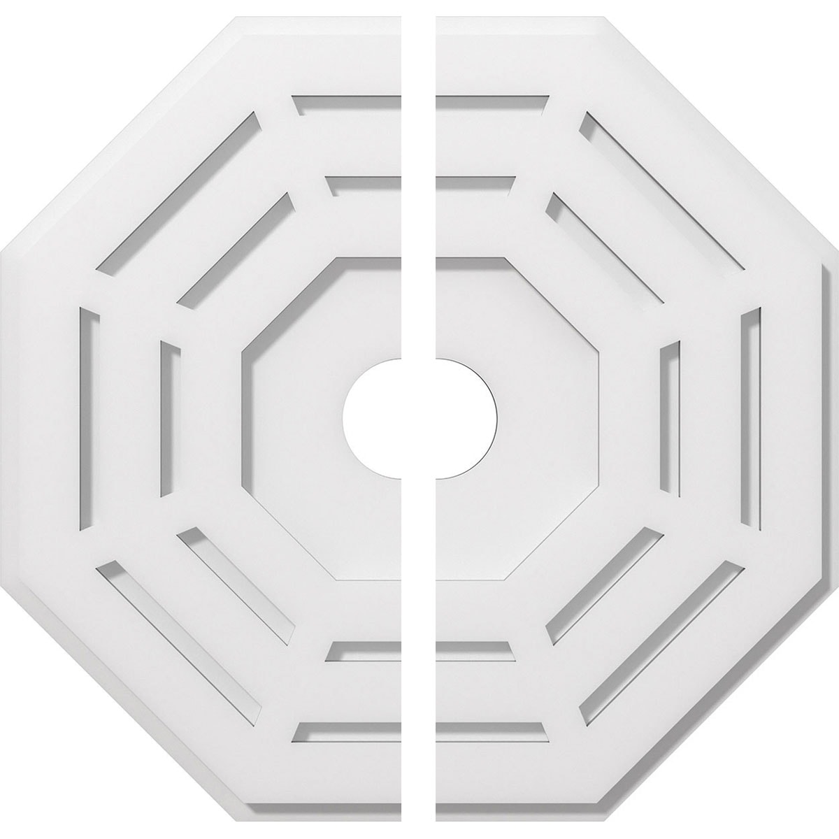 Ekena Millwork CMP20WN2-03000 Westin 20-in W x 20-in L Contemporary PVC Split Ceiling Medallion