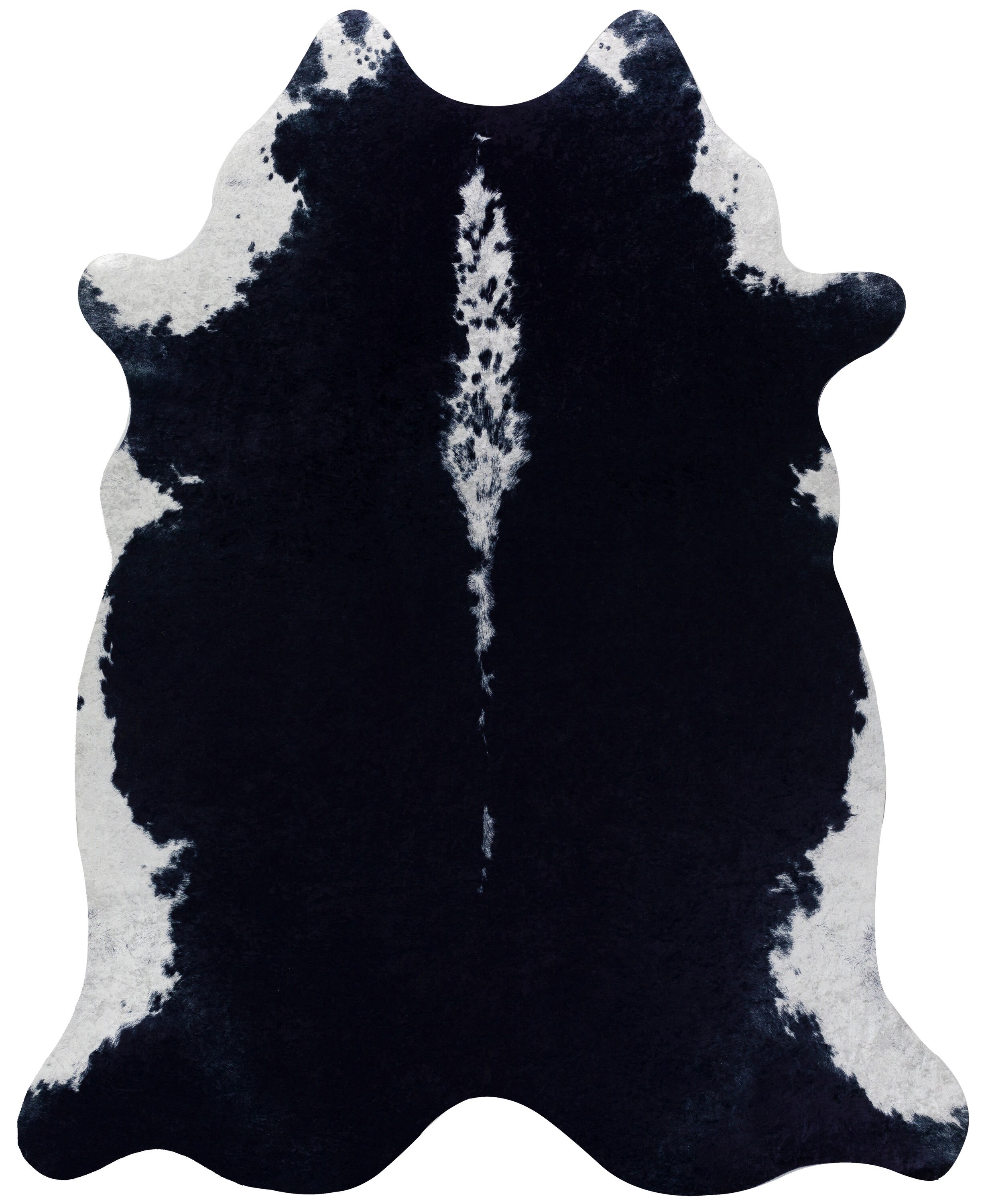 Addison Rugs ACH32ON5X8 Cheyenne 5 X 7 (ft) Cowhide Onyx Irregular Indoor Animal Print Lodge Area Rug