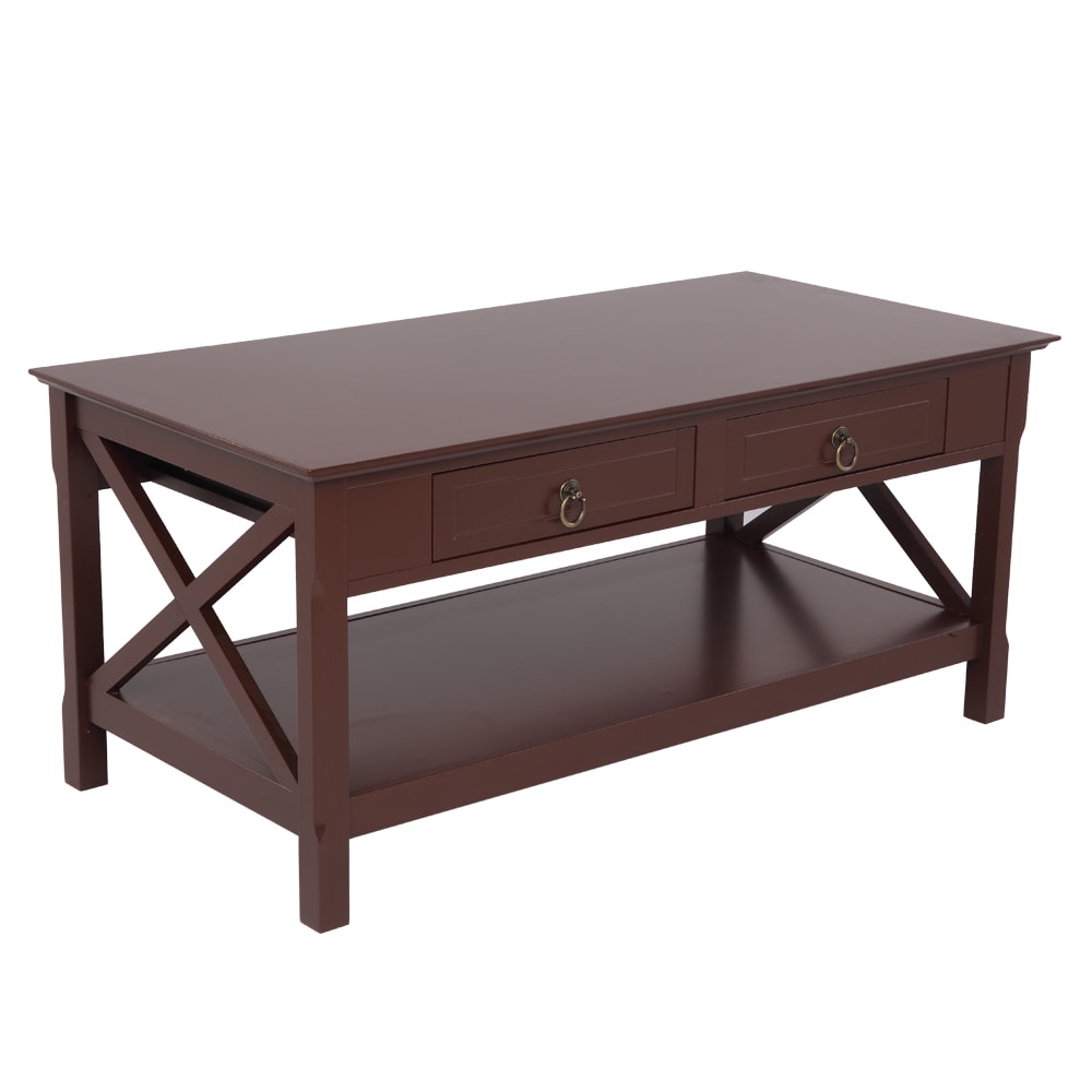 Winado 538399521306 Wood Industrial Coffee Table with Storage