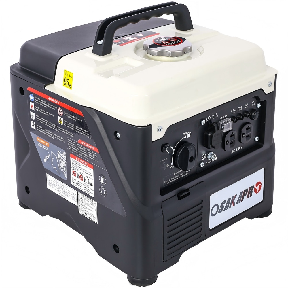 YOSIMFUR Portable Inverter Generator 1200W Ultra Quiet Gas Engine EPA Compliant Eco Mode Feature Ultra Lightweight for Backup Home Use and Camping #DJYC-W46577461