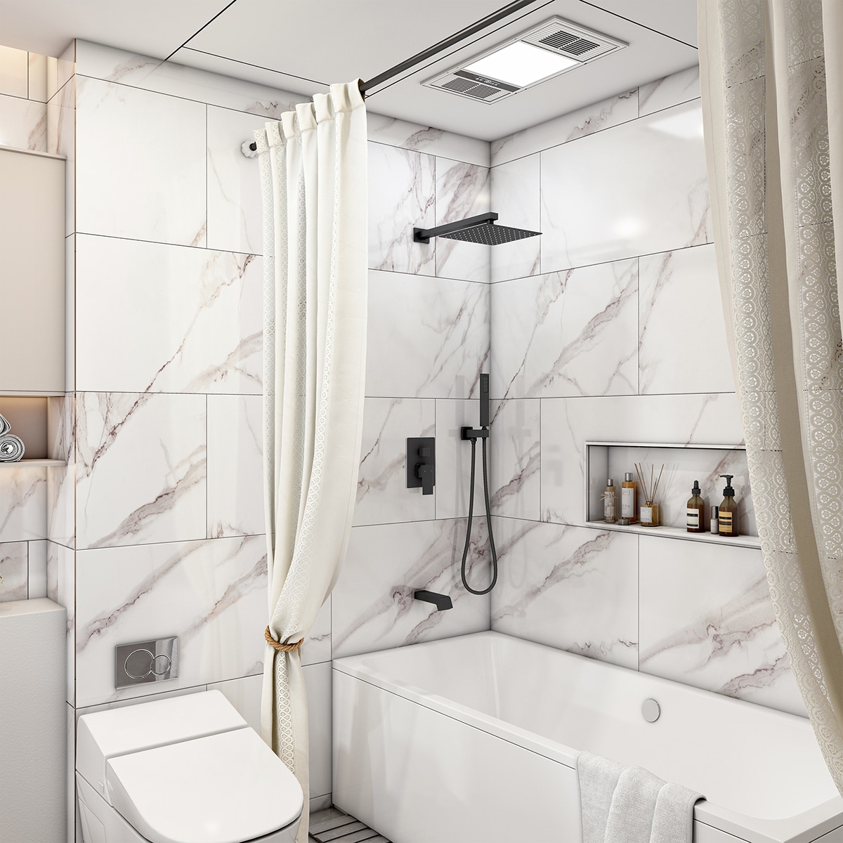 Mondawe AM-S008AC-10MB Showerhead-Bar-Panels - View #2