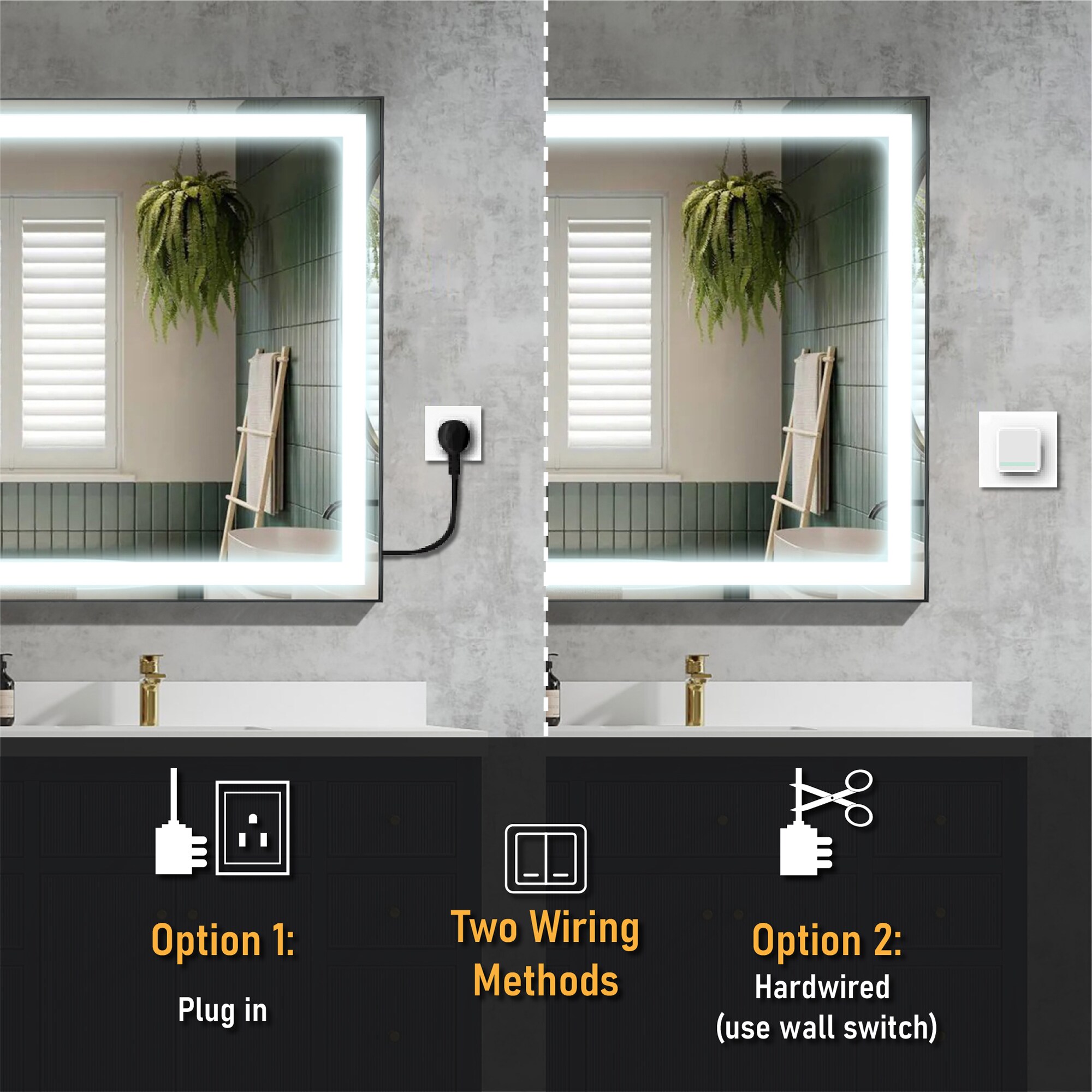 Forclover HE-31MK6036 Framed-Bath-Mirrors - View #9