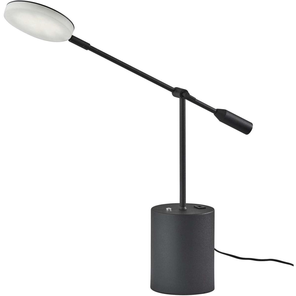 Adesso -  2150-01 Grover 15 inch 10 watt Black LED Desk Lamp Portable Light with USB Port