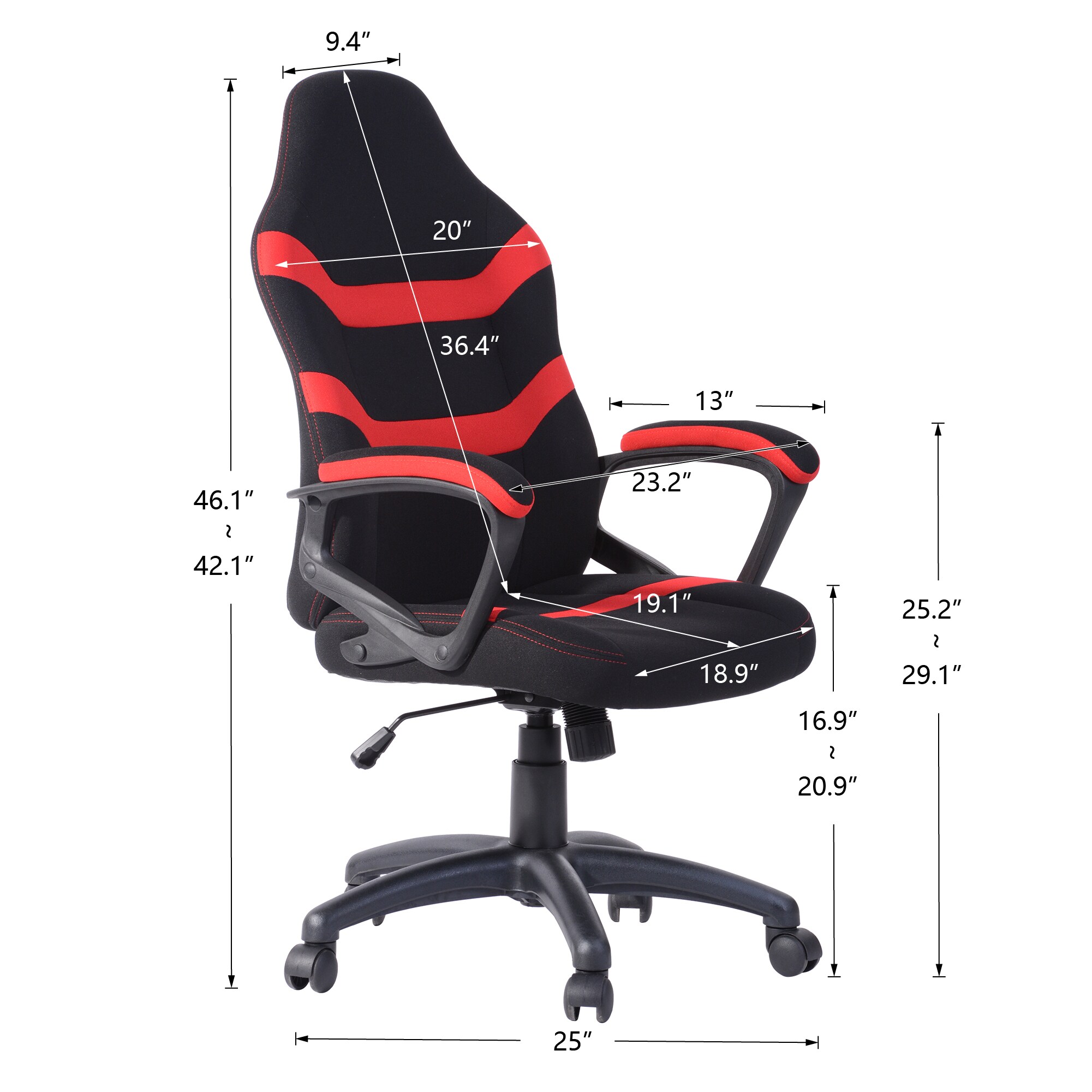 gaming chair with adjustable height