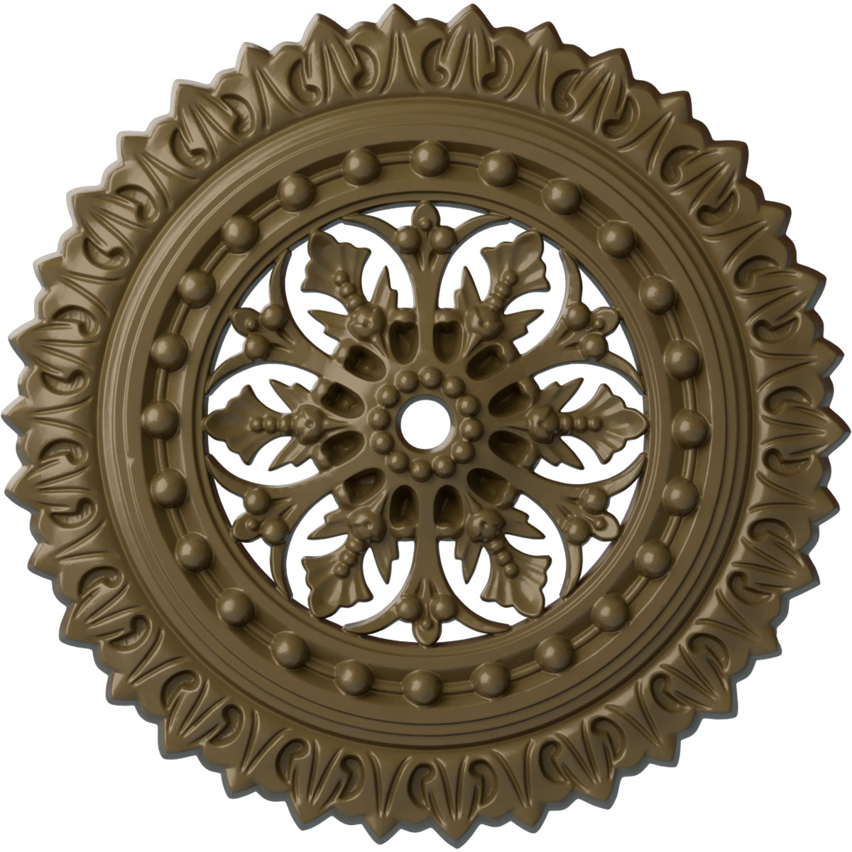Ekena Millwork CM18SKMMF Sellek 18.5-in W x 18.5-in L Painted Mississippi Mud Polyurethane Whole Ceiling Medallion