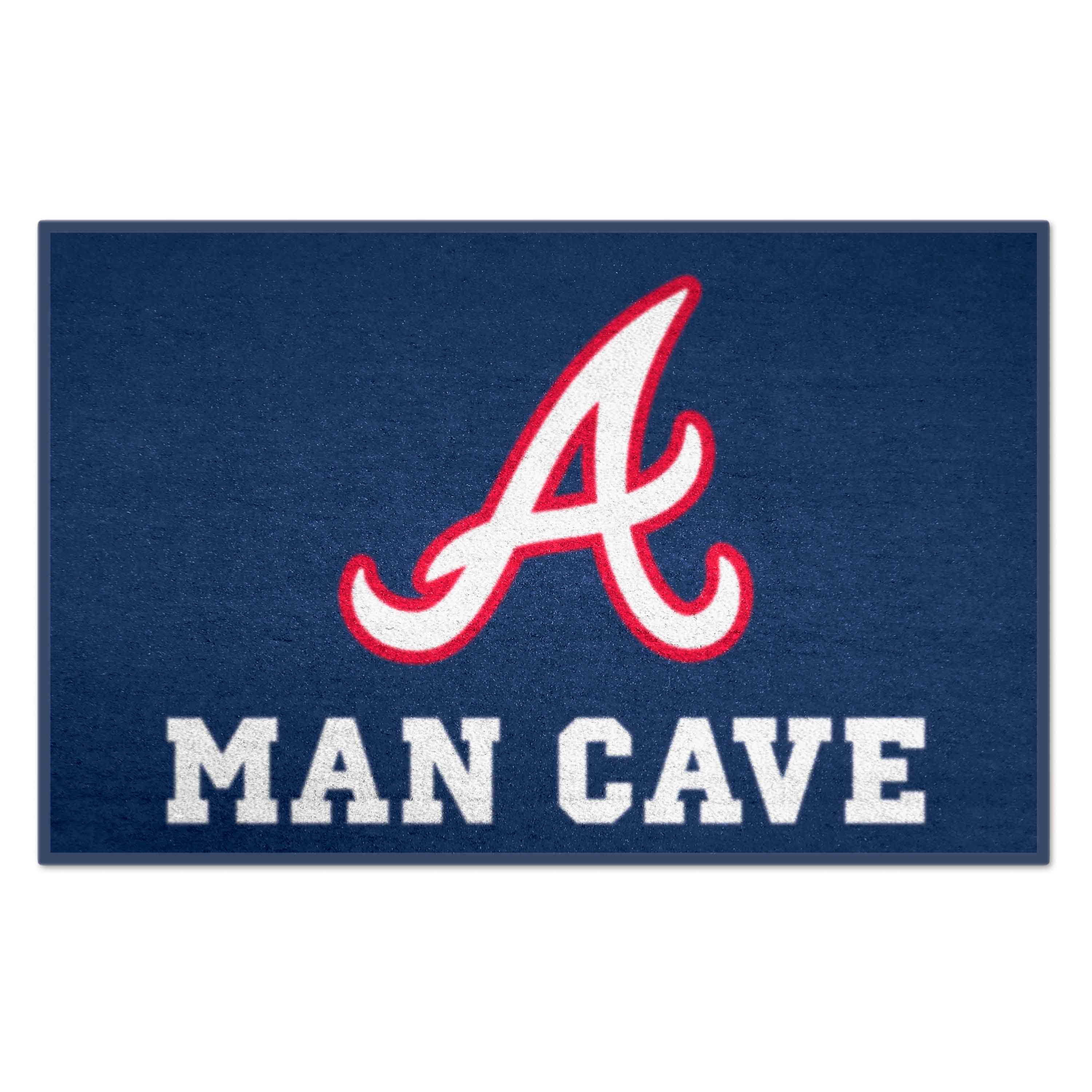 FANMATS 22375 MLB Man Cave Starter 2 x 3 (ft) Tufted Nylon Navy Rectangular Indoor Throw rug