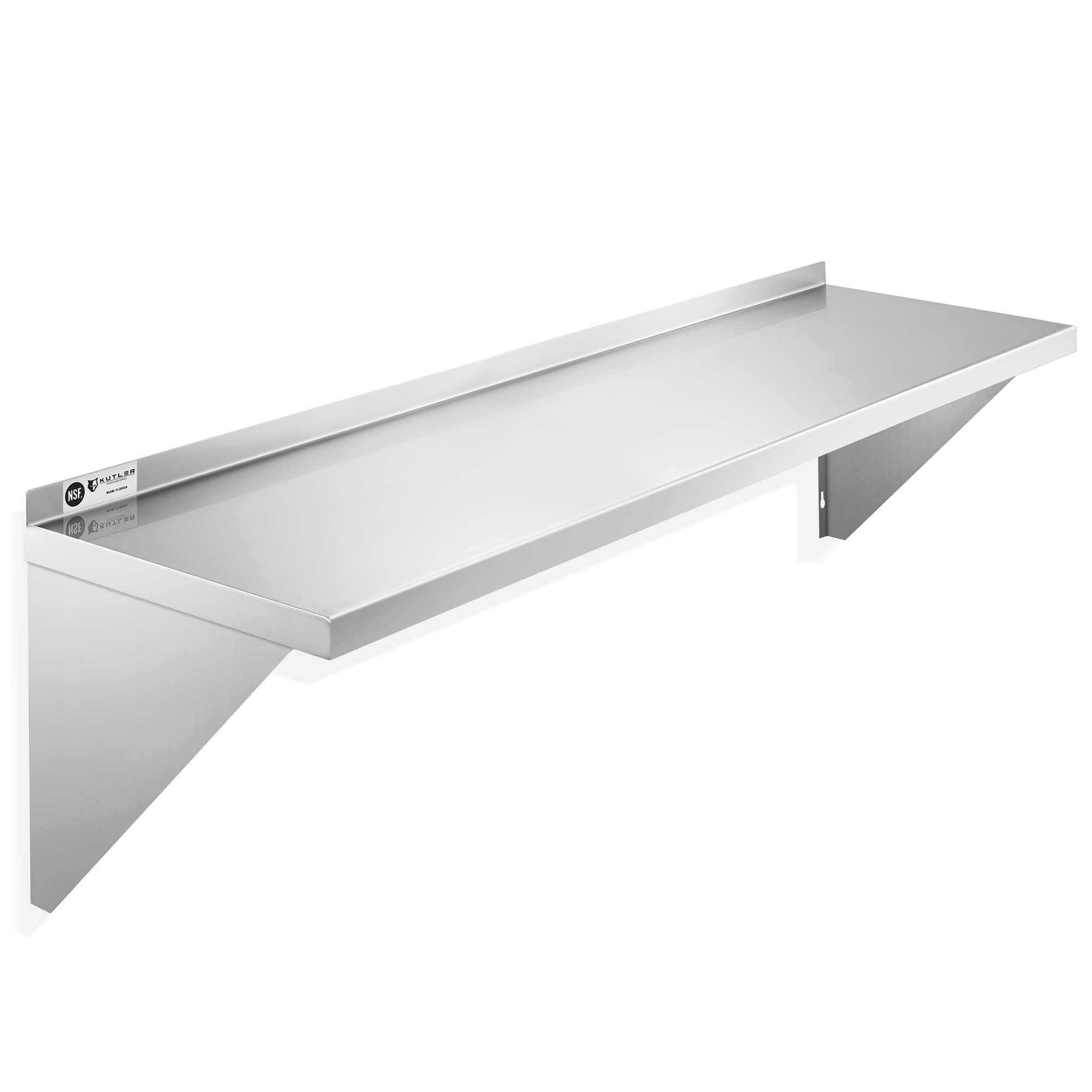 KUTLER SHELF-KT-27. Stainless Steel Shelf - 14 x 48-in - NSF Commercial Wall Shelving