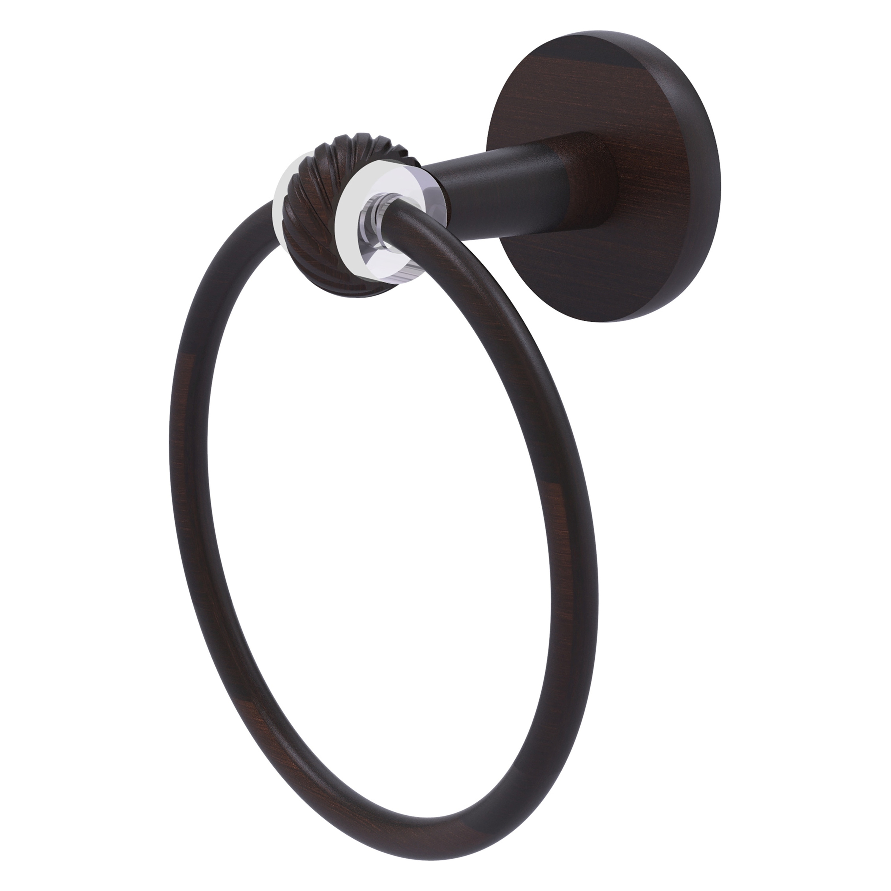 Allied Brass CV-16T-VB Clearview Venetian Bronze Wall mount Single Towel Ring