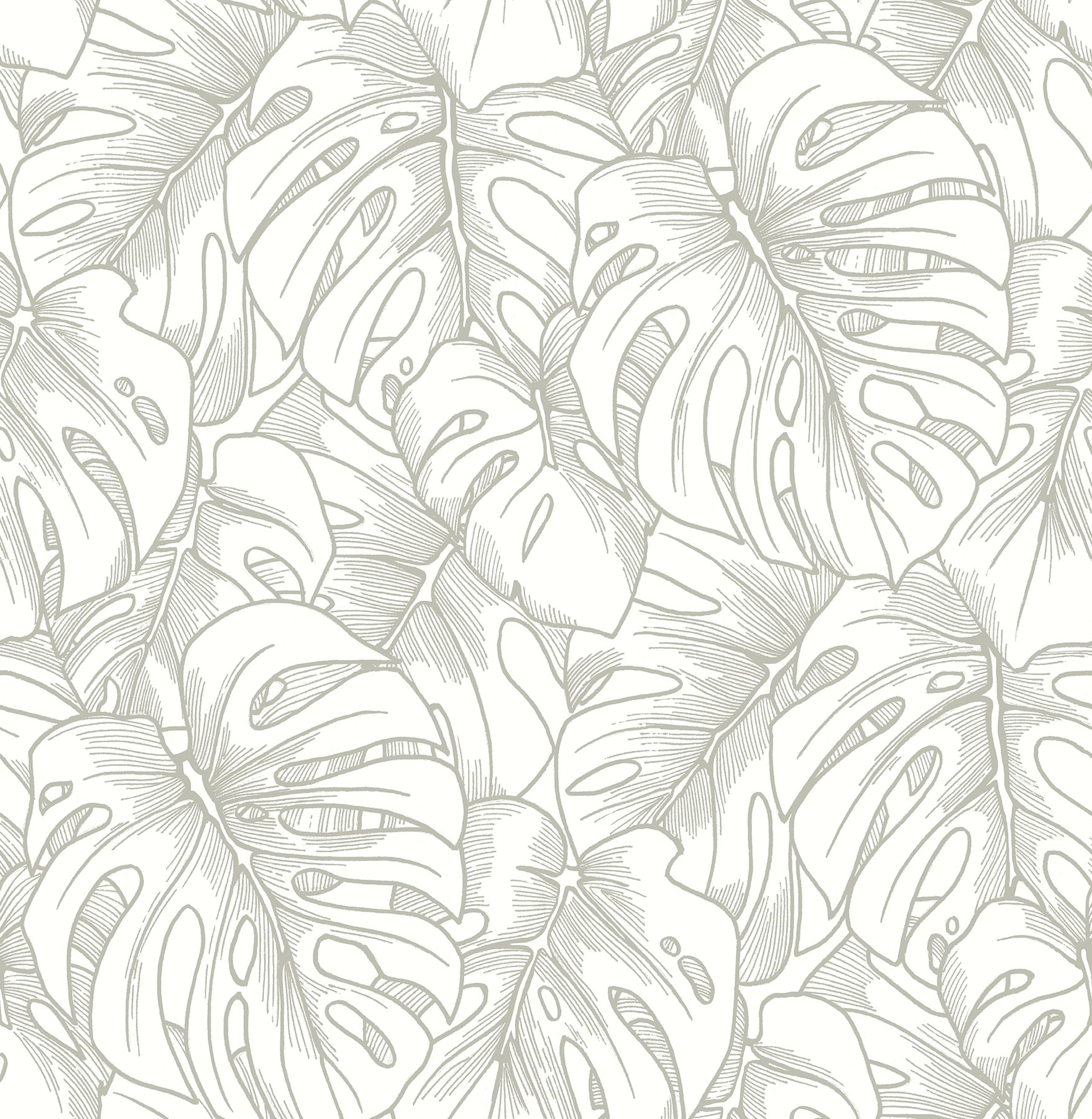 Scott Living 2964-87344 56.4-sq ft Silver Non-woven Ivy/Vines Unpasted Wallpaper