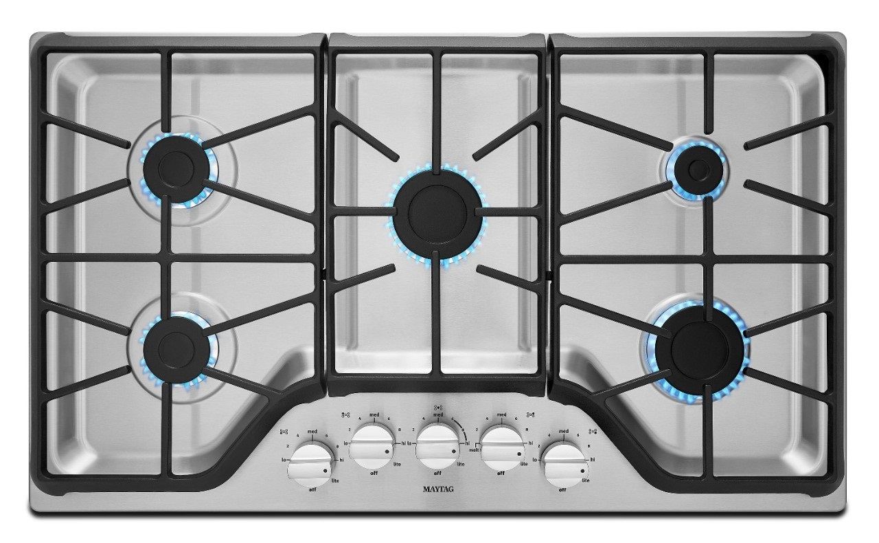 Maytag MGC9536DS 36-in 5 burners Stainless steel Gas Cooktop