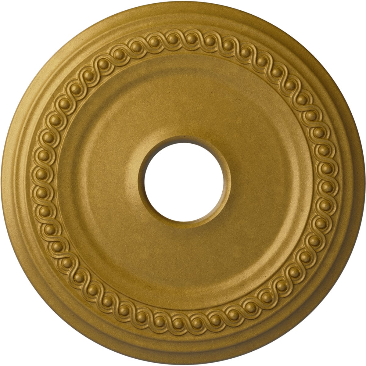 Ekena Millwork CM19CLPGS Classic 18.625-in W x 18.625-in L Painted Pharaohs Gold Polyurethane Whole Ceiling Medallion