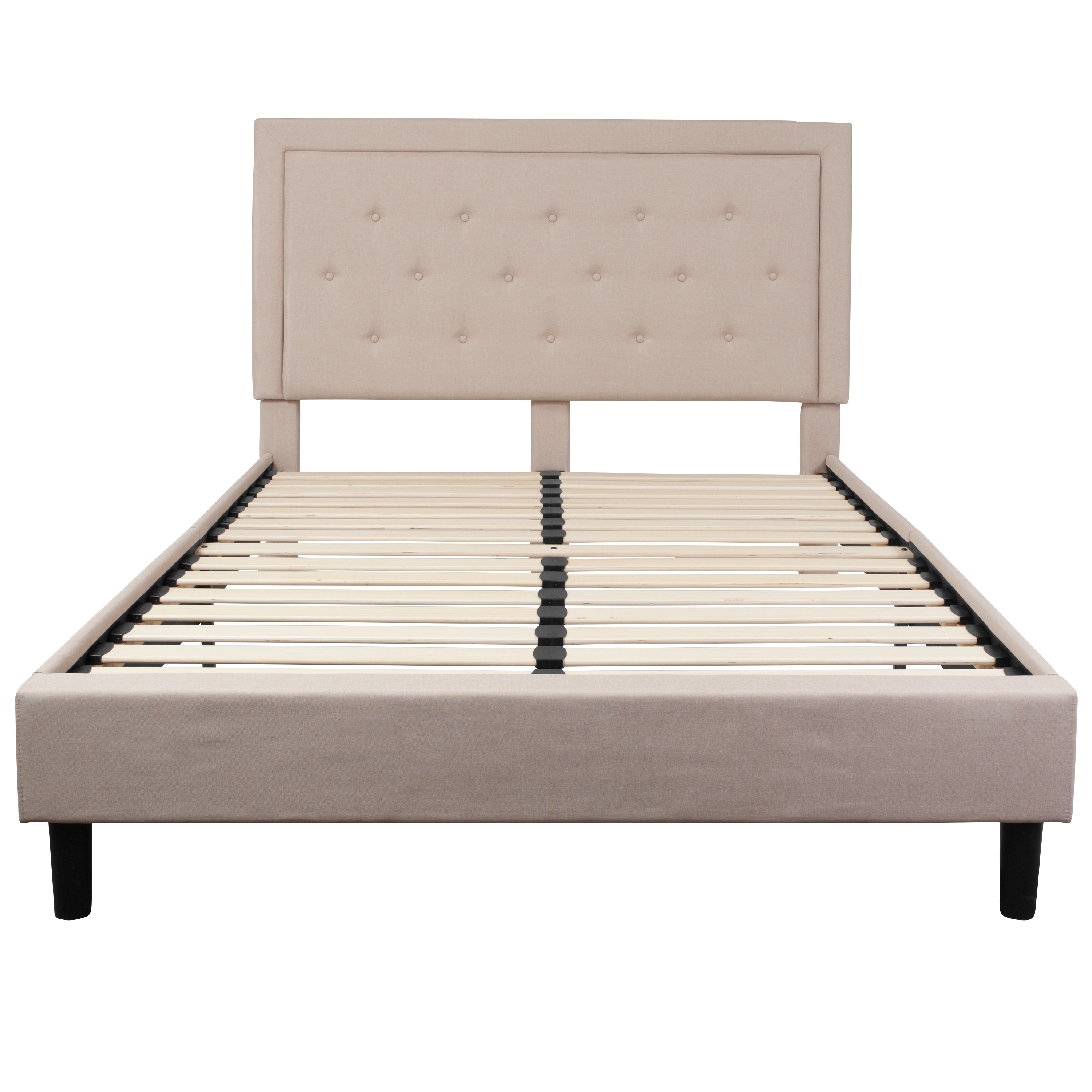 Flash Furniture Roxbury Beige Queen Upholstered Platform Bed in the ...