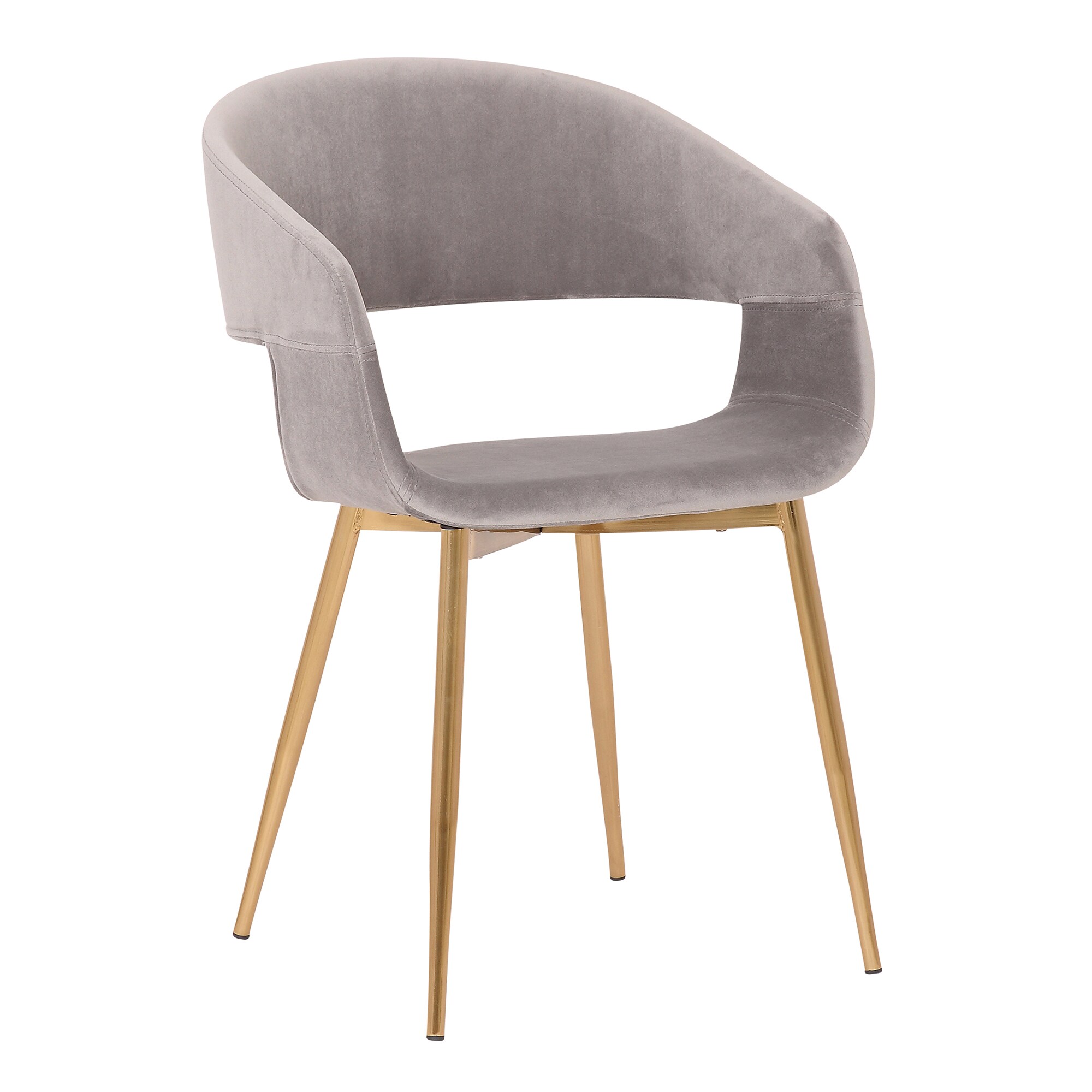 Armen Living LCJCCHGLDGR Jocelyn Contemporary/Modern Polyester/Polyester Blend Upholstered Dining Arm Chair (Wood Frame)