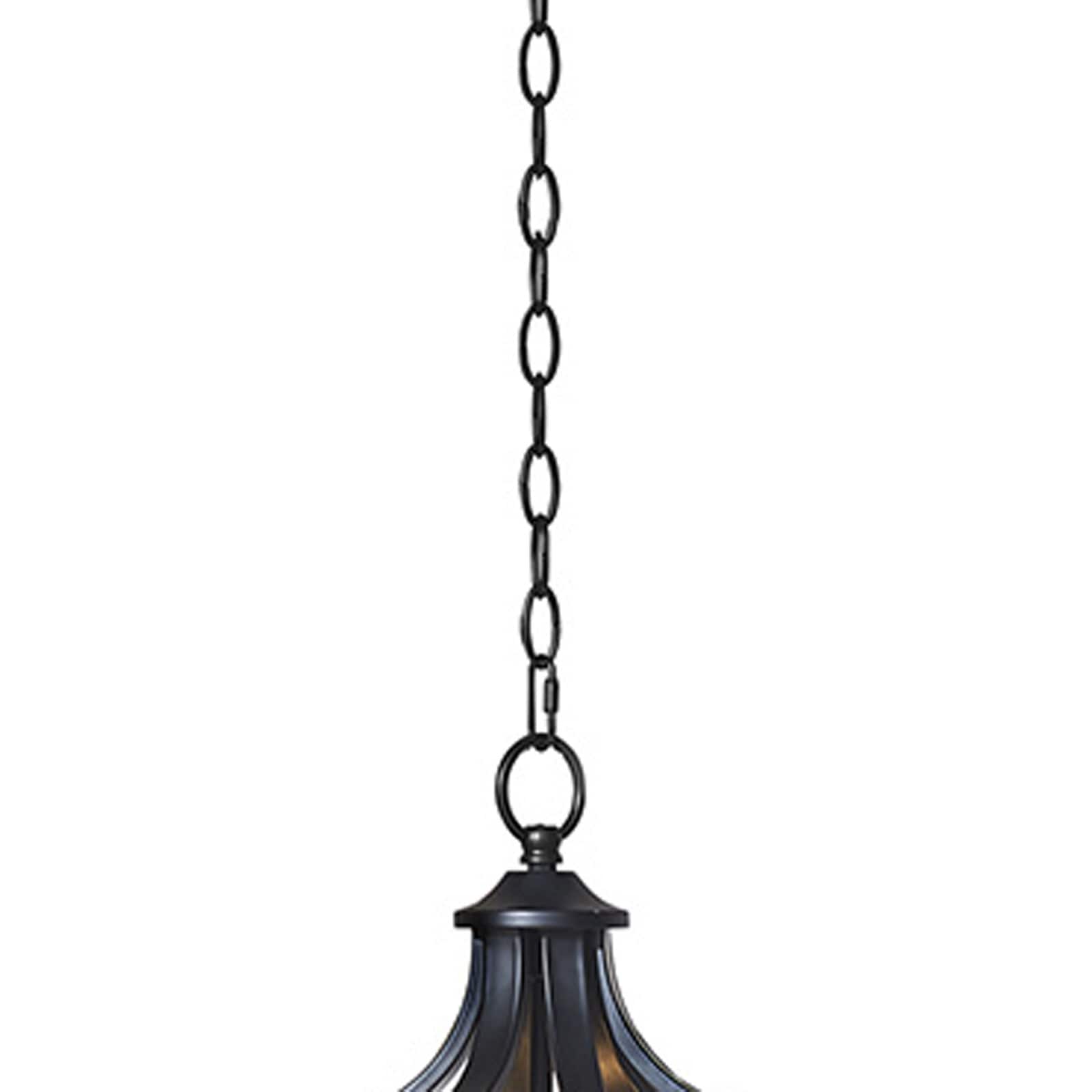 Nava Black Metal 3-Light Candle Chandelier with Adjustable Chain