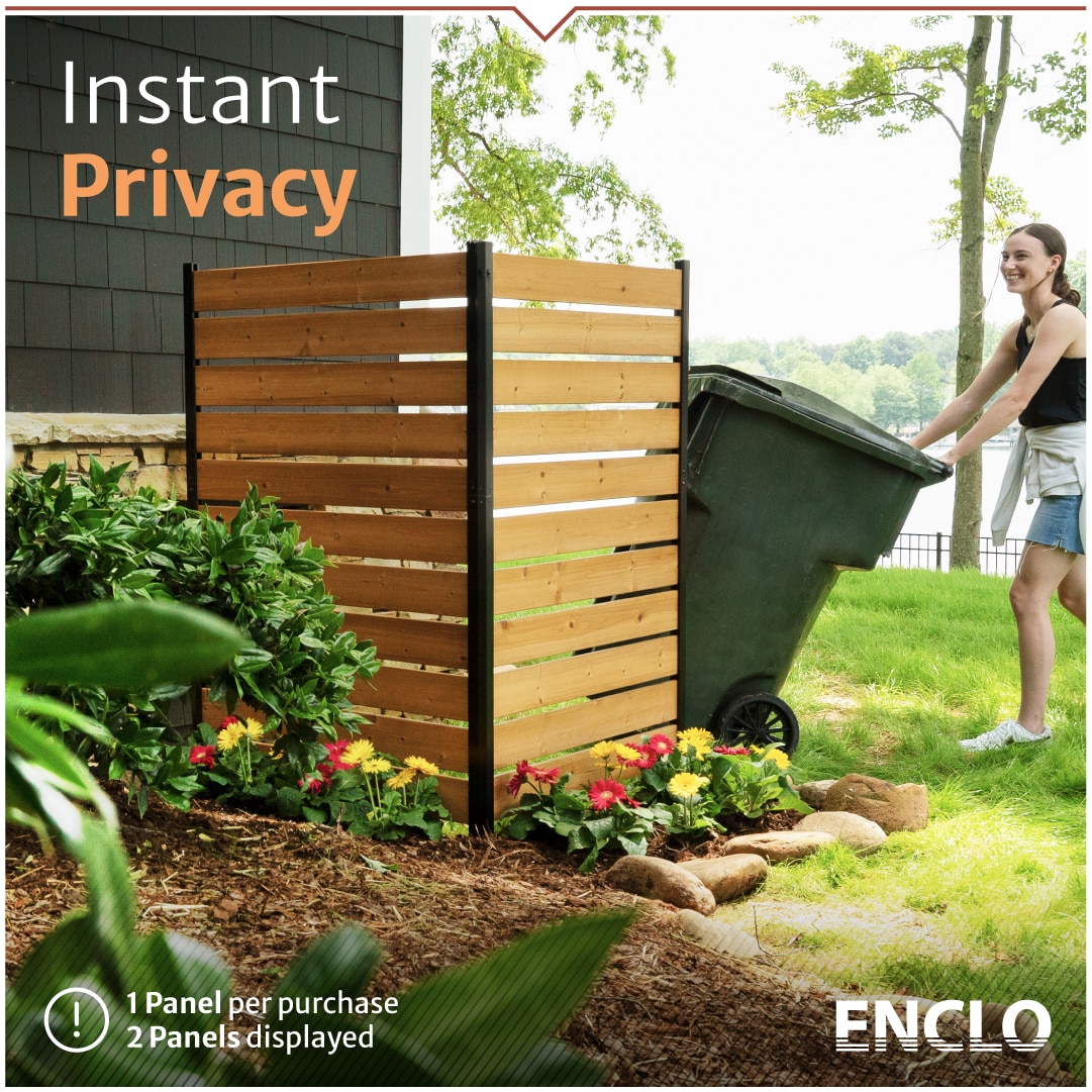 Concord 5ft x 3.2ft Cedar Wood Privacy Screen with Aluminum Posts