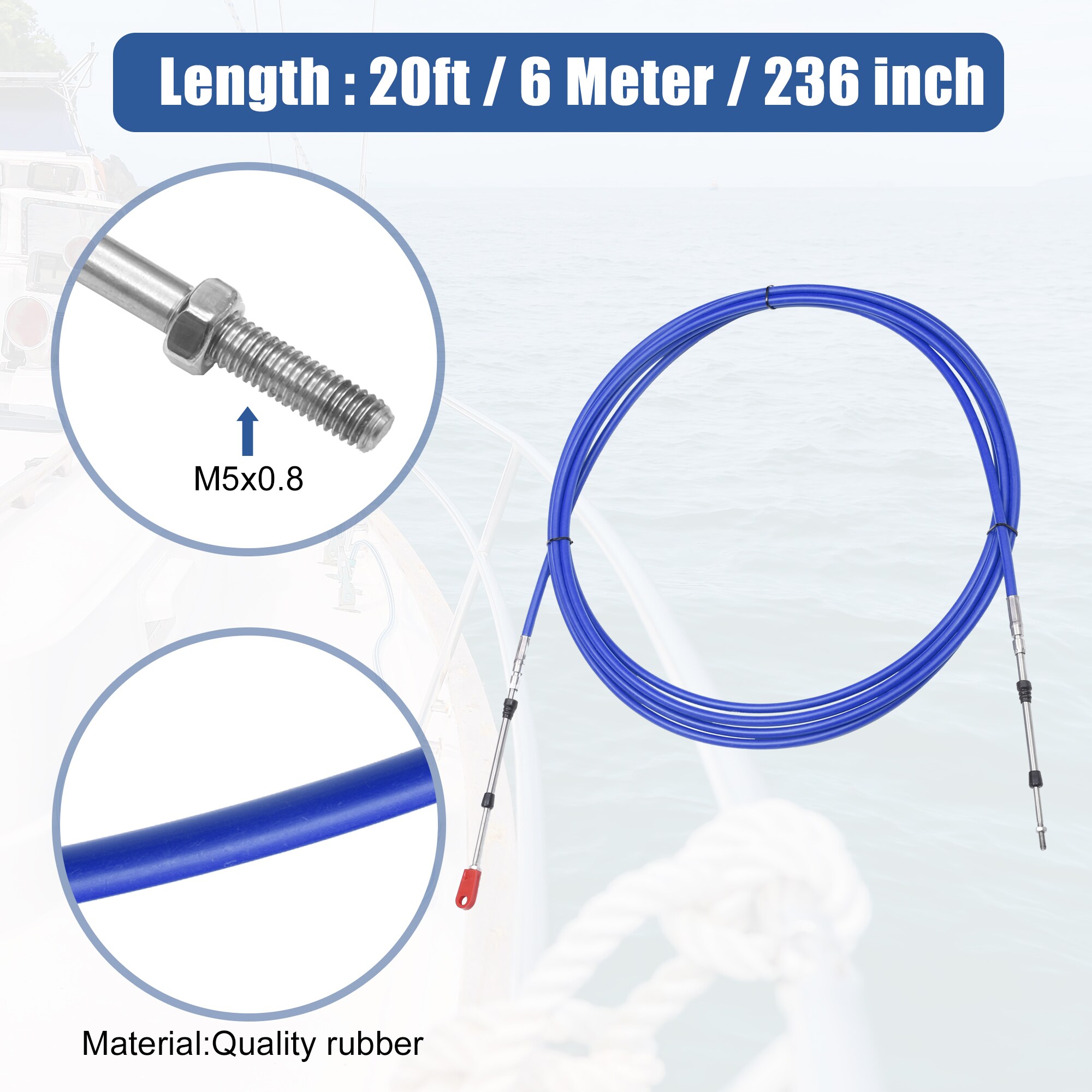 Unique Bargains S25122900UX3851 Boat-Control-Cables - View #3