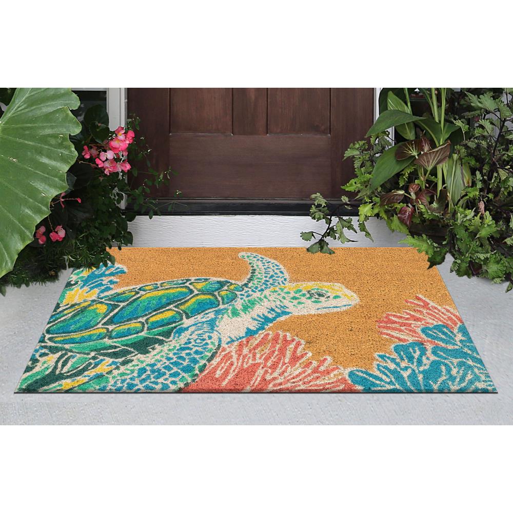 Liora Manne Seaturtle Natural Coir Outdoor Doormat 24 x 36