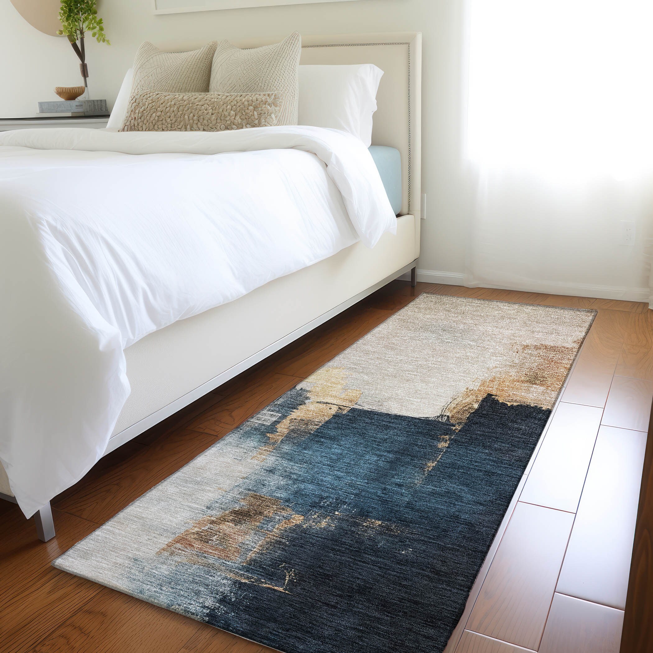 Addison Rugs ACN1071TP2X8 Chantille ACN1071TP 2 x 7 (ft) Polyester Taupe Rectangular Indoor/Outdoor Geometric Machine washable Runner rug