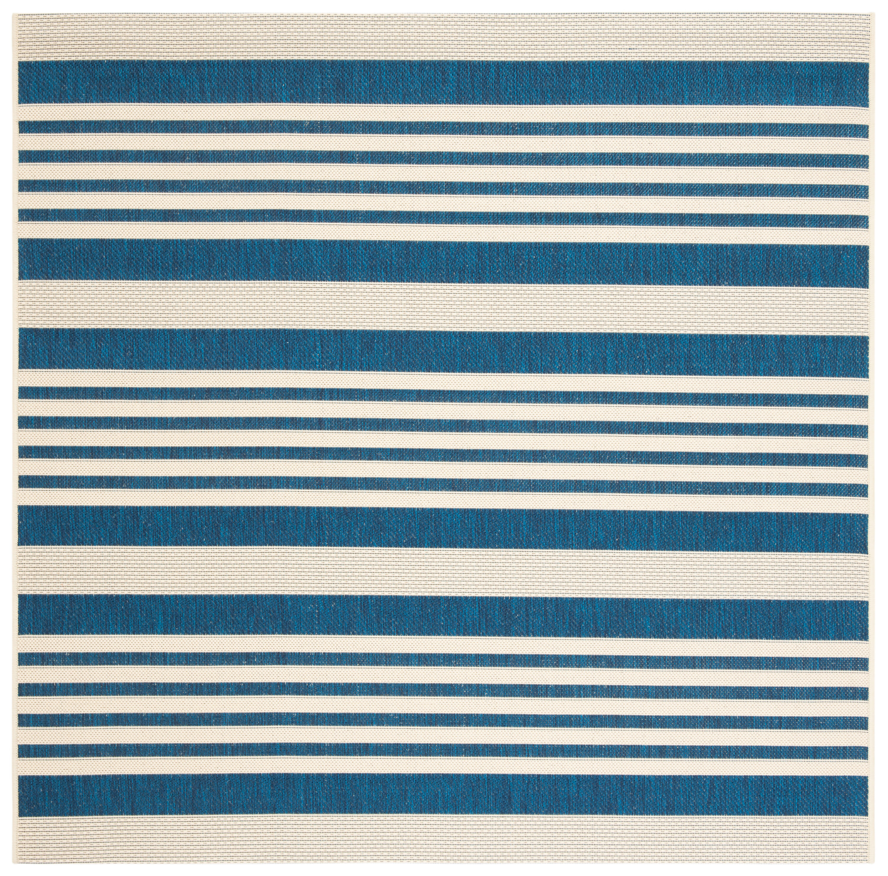 Teal Cabana Stripes Versatile Indoor/outdoor Washable Rug Blue, Green  Modern Coastal Stripes Vinyl With Non-slip Latex Backing 