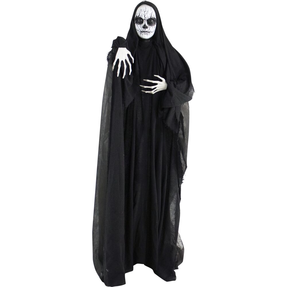 Haunted Hill Farm 5-ft Moaning Lighted Animatronic Reaper Free Standing ...