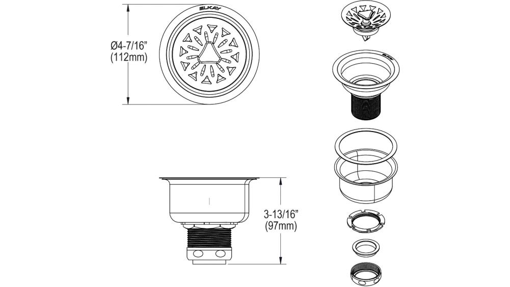 Elkay Satin Universal Drain Fitting At Lowes.com