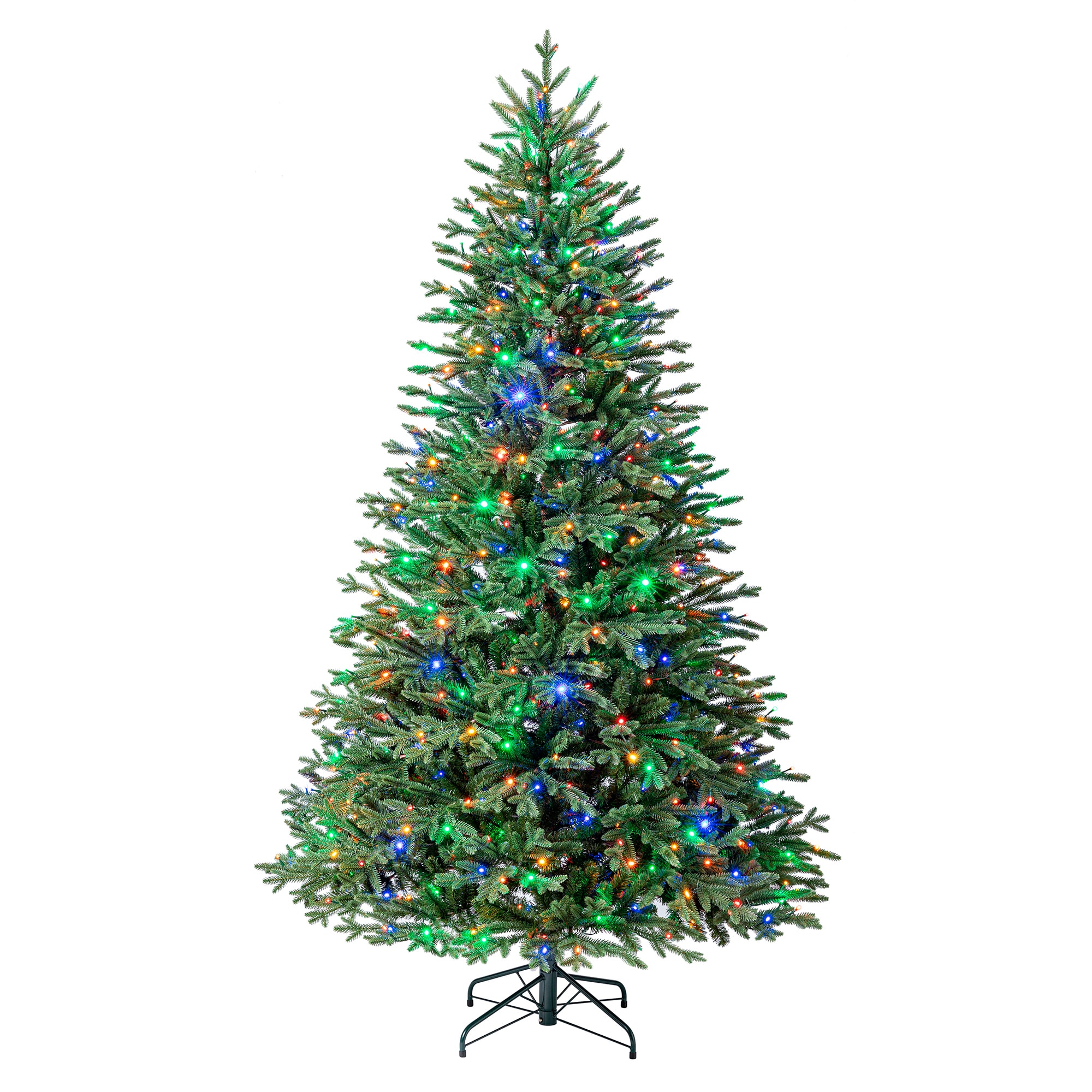 GE - 7.5-ft Fir Pre-lit Artificial Christmas Tree with Multicolor LED Lights