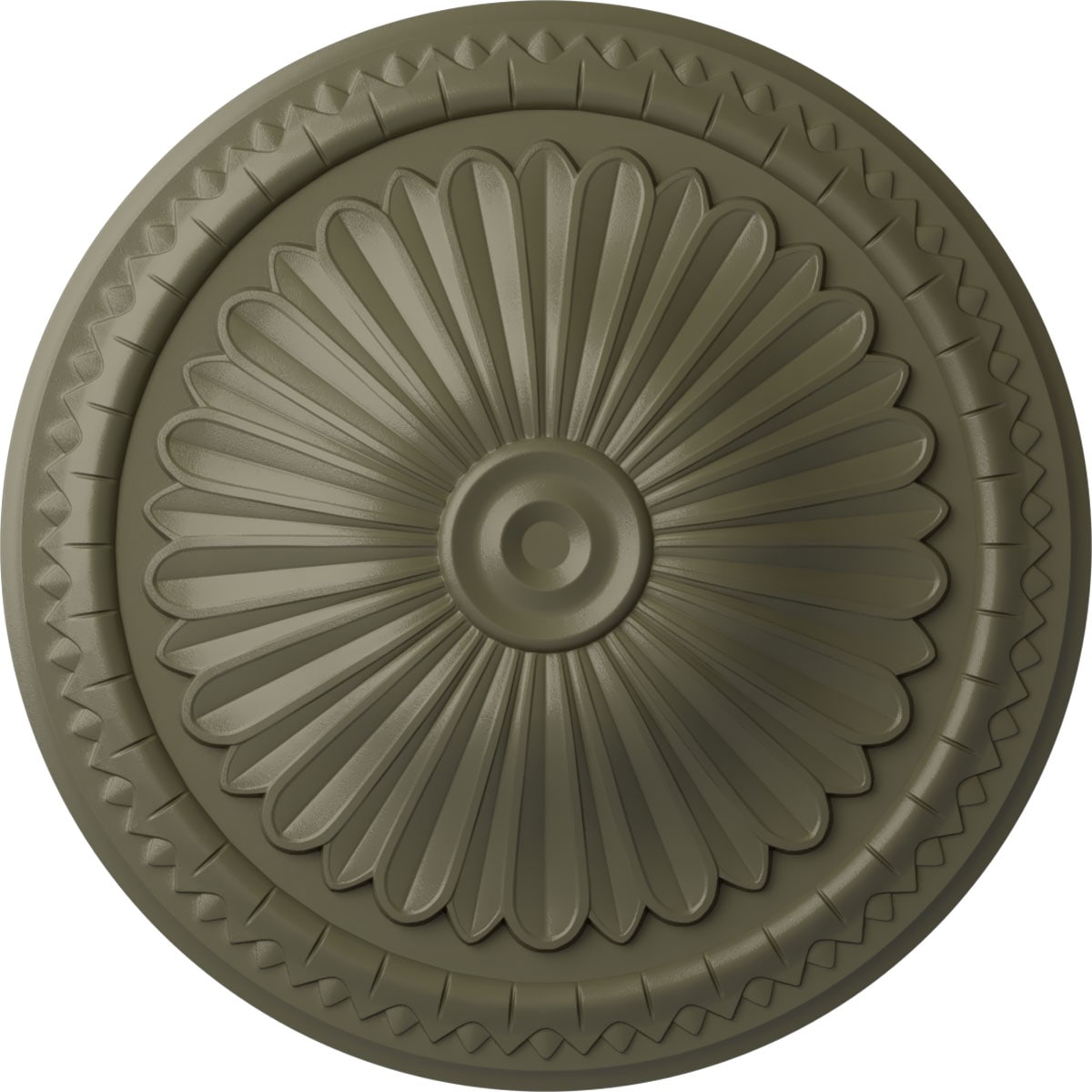 Ekena Millwork CM14AXSSF Alexa 15-in W x 15-in L Painted Spartan Stone Polyurethane Whole Ceiling Medallion