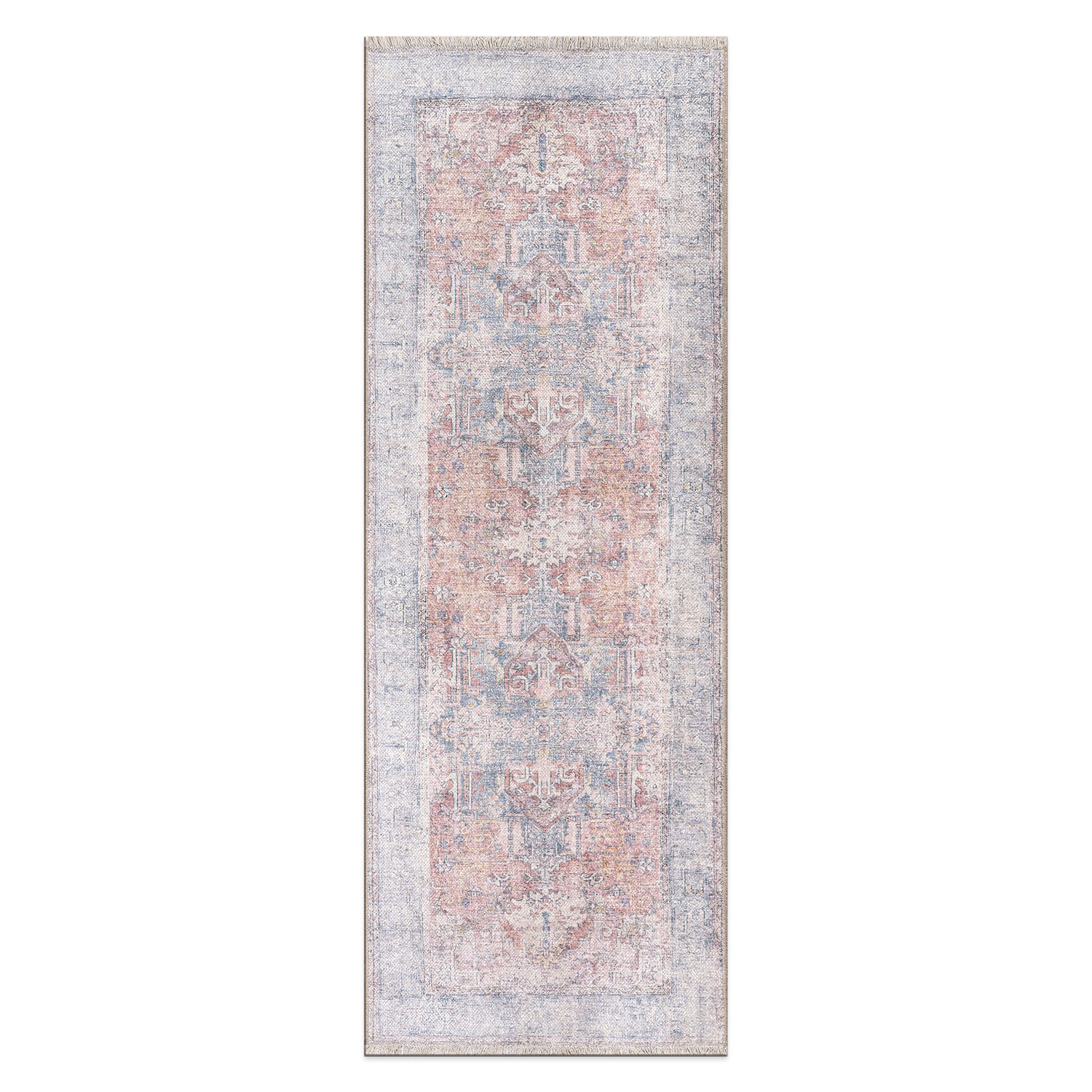 World Rug Gallery 6039RUST2X7 2 x 7 (ft) Loomed Polyester Rust Rectangular Indoor Oriental Machine washable Area rug