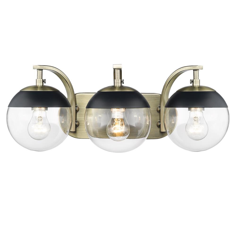 Golden Lighting Dixon 3-Light Chrome Mid-Century Vanity Light