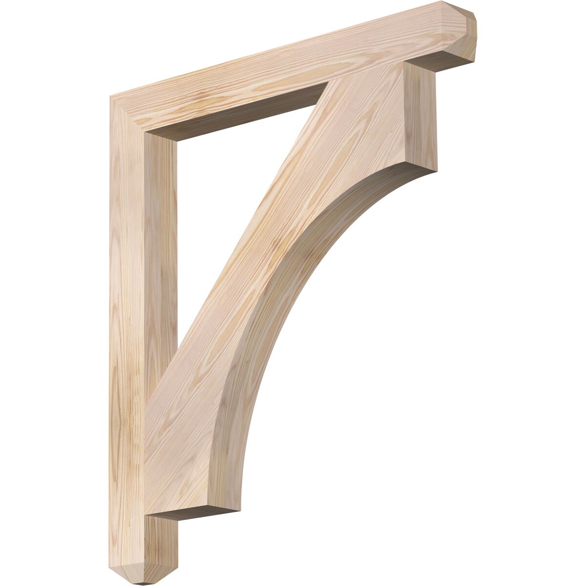 Ekena Millwork BKT04X32X36WTL04SDF Westlake craftsman smooth 3-1/2-in x 32-in x 36-in Douglas fir Brown Wood Standard bracket