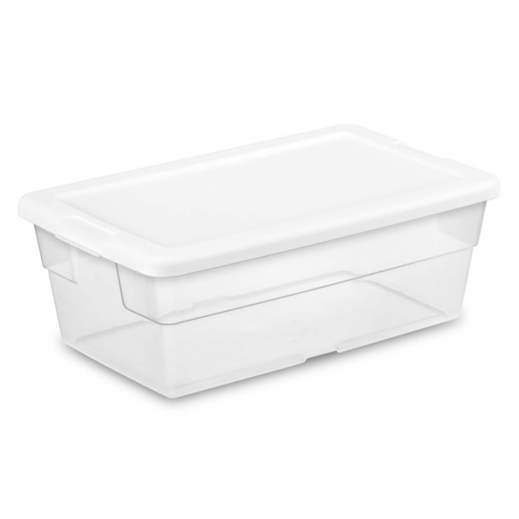 Sterilite Corporation 6-Pack Medium 16-Gallons (64-Quart) Clear Tote with  Latching Lid at