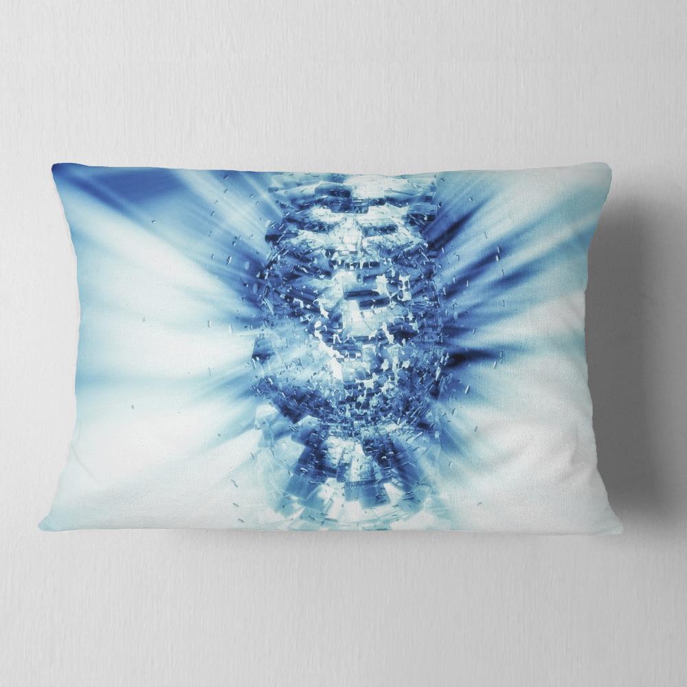 Designart CU9197-12-20 12-in x 20-in Blue Indoor Decorative Pillow