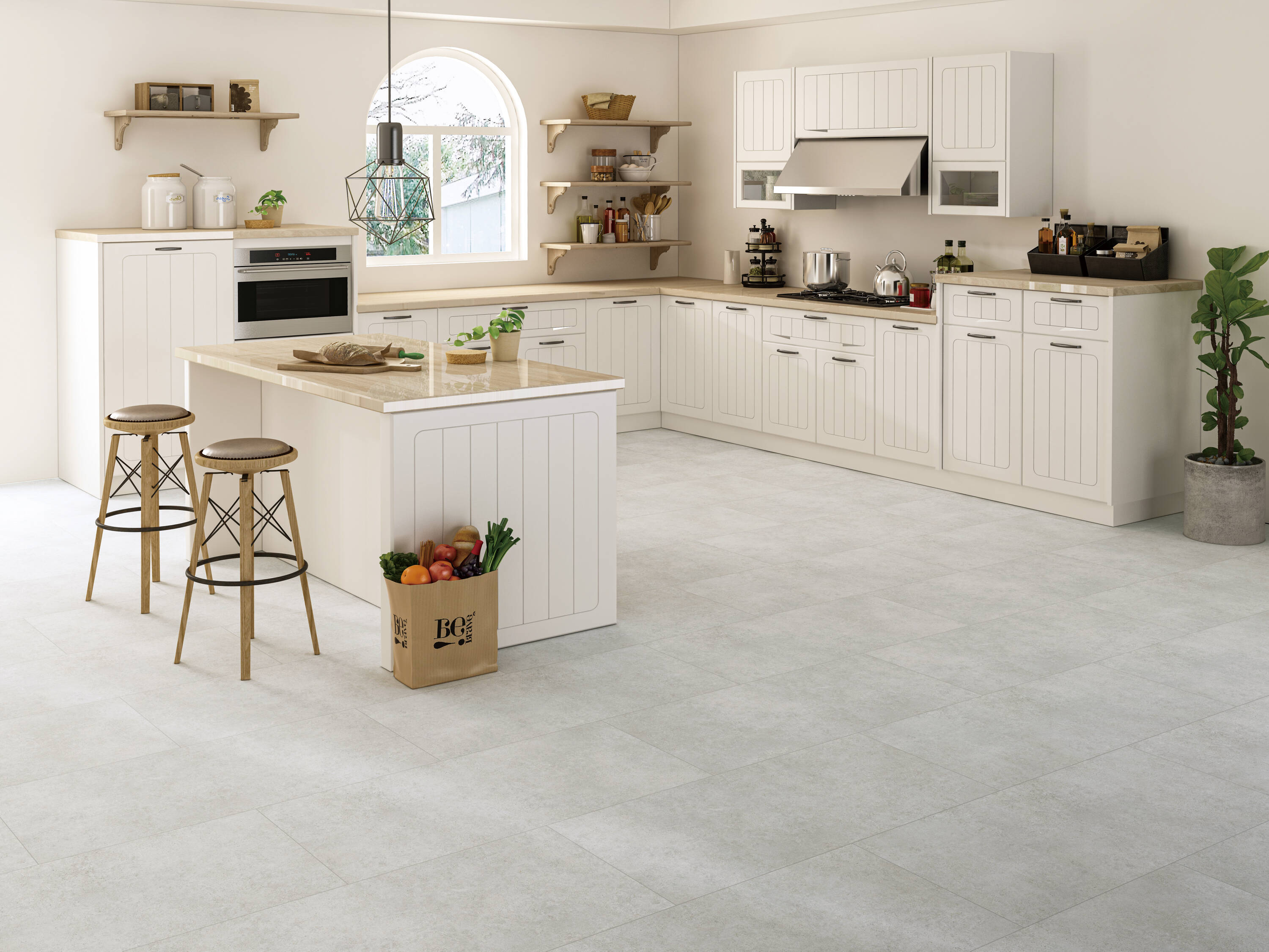 Quickstyle Rhodes Gray Marble Look 20-mil x 18-in W x 36-in